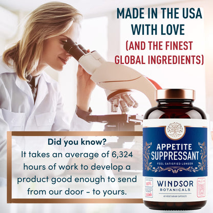 Appetite Suppressant for Weight Loss - Garcinia Cambogia, Glucomannan Appetite Control WINDSOR BOTANICALSUS supplements