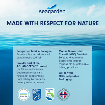Seagarden Marine Collagen Powder + Vitamin C | Collagen Peptides Powder (Type I & III) SEAGARDENUS supplements