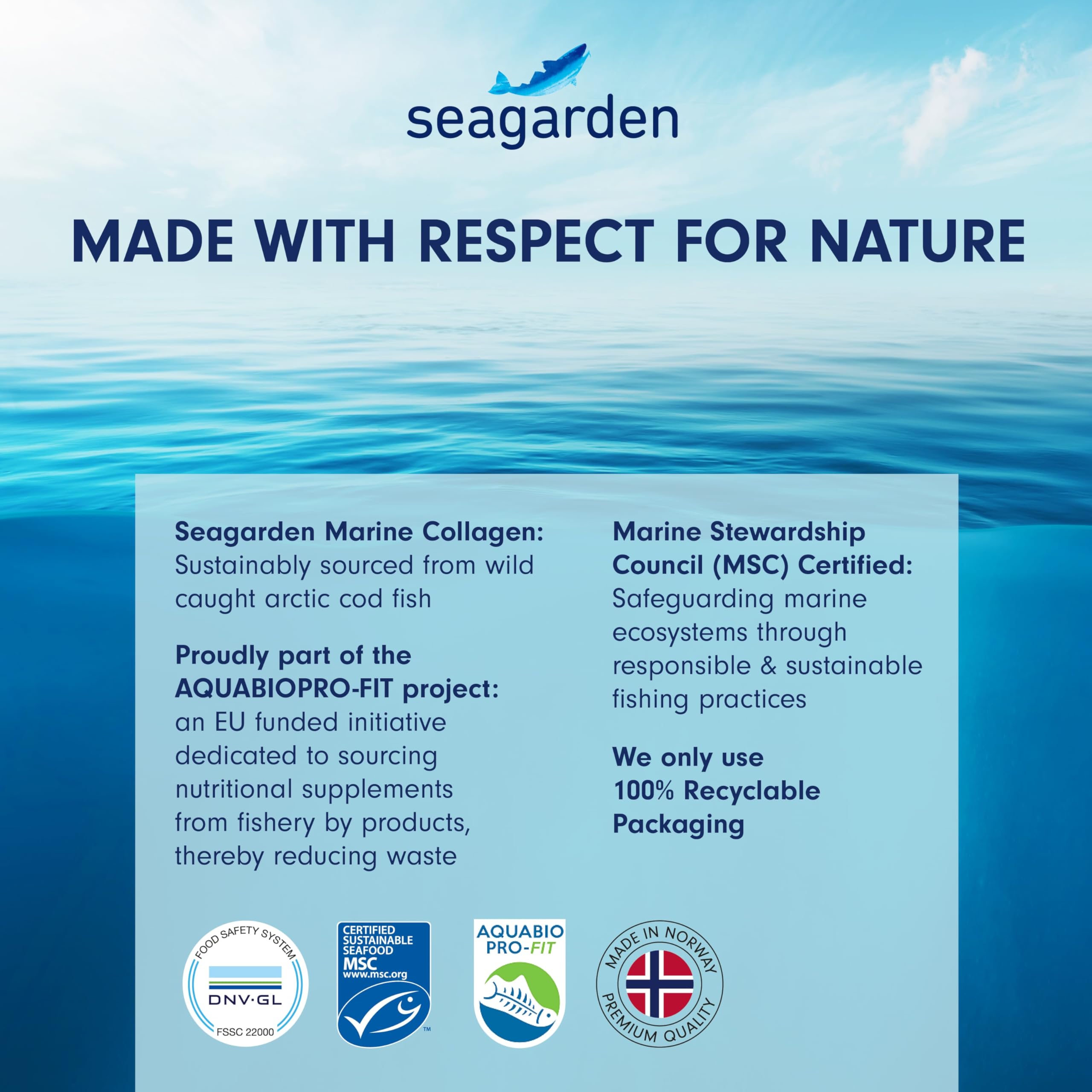 Seagarden Pure Marine Collagen Powder (Type I & III) | Wild-Caught Arctic Cod SEAGARDENAu supplements