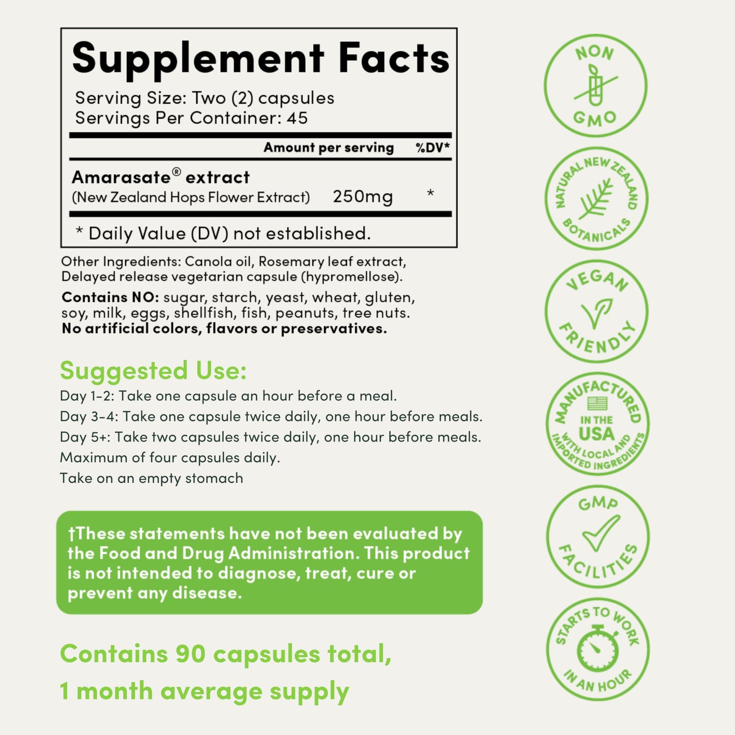 Calocurb Calorie Control Supplement, Natural GLP-1 Activator, 90 Count (1 Month Average CalocurbUS supplements