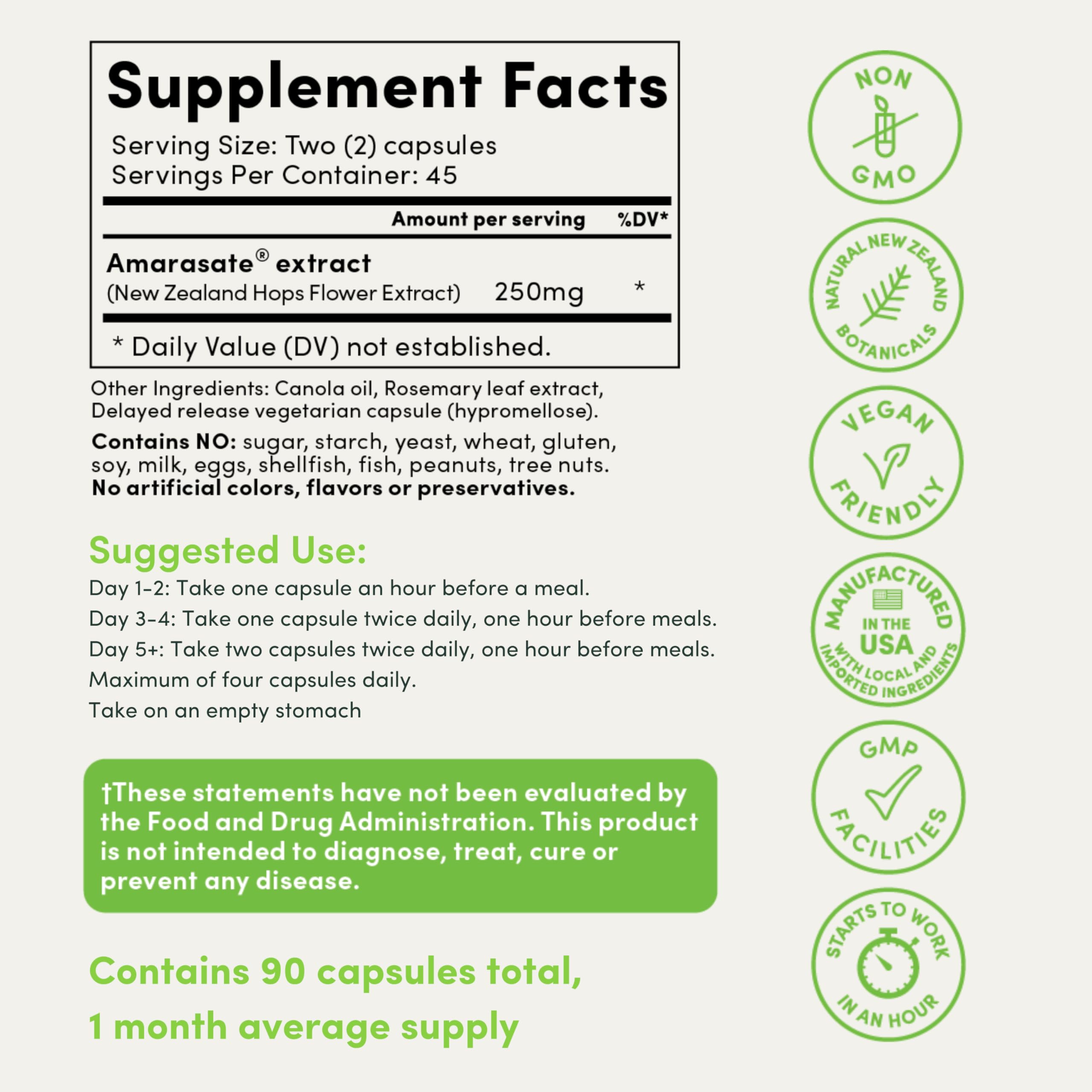 Calocurb Calorie Control Supplement, Natural GLP-1 Activator, 90 Count (1 Month Average CalocurbUS supplements