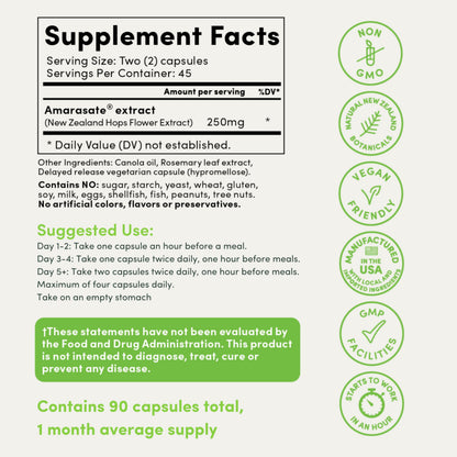 Calocurb Calorie Control Supplement, Natural GLP-1 Activator, 90 Count (1 Month Average CalocurbUS supplements