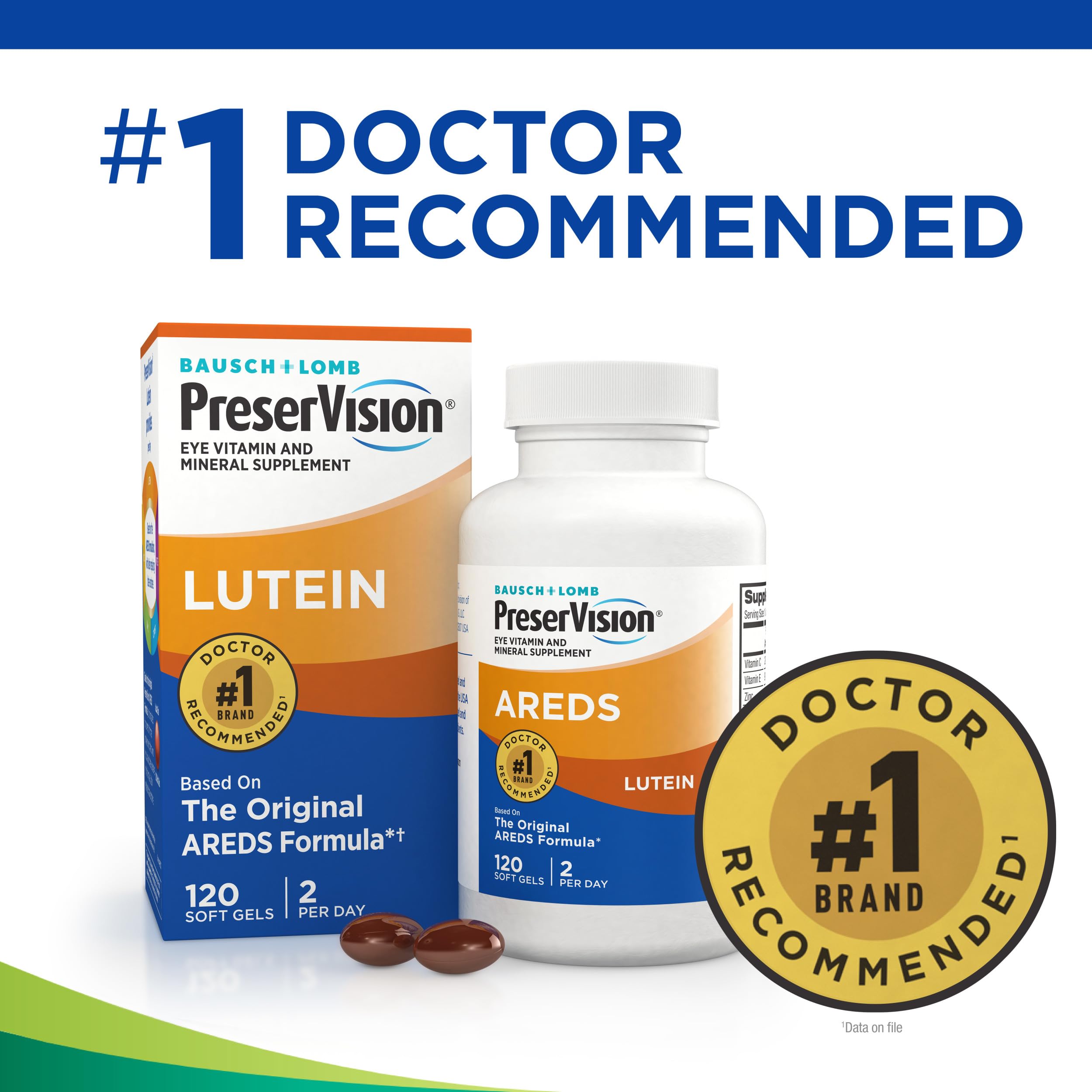 PreserVision AREDS Eye Vitamins, #1 Eye Doctor Recommended Brand, Multivitamin with Lutein, Vitamins C & E, Zinc, and Copper Supplements, 120 Softgels PreserVisionAu supplements