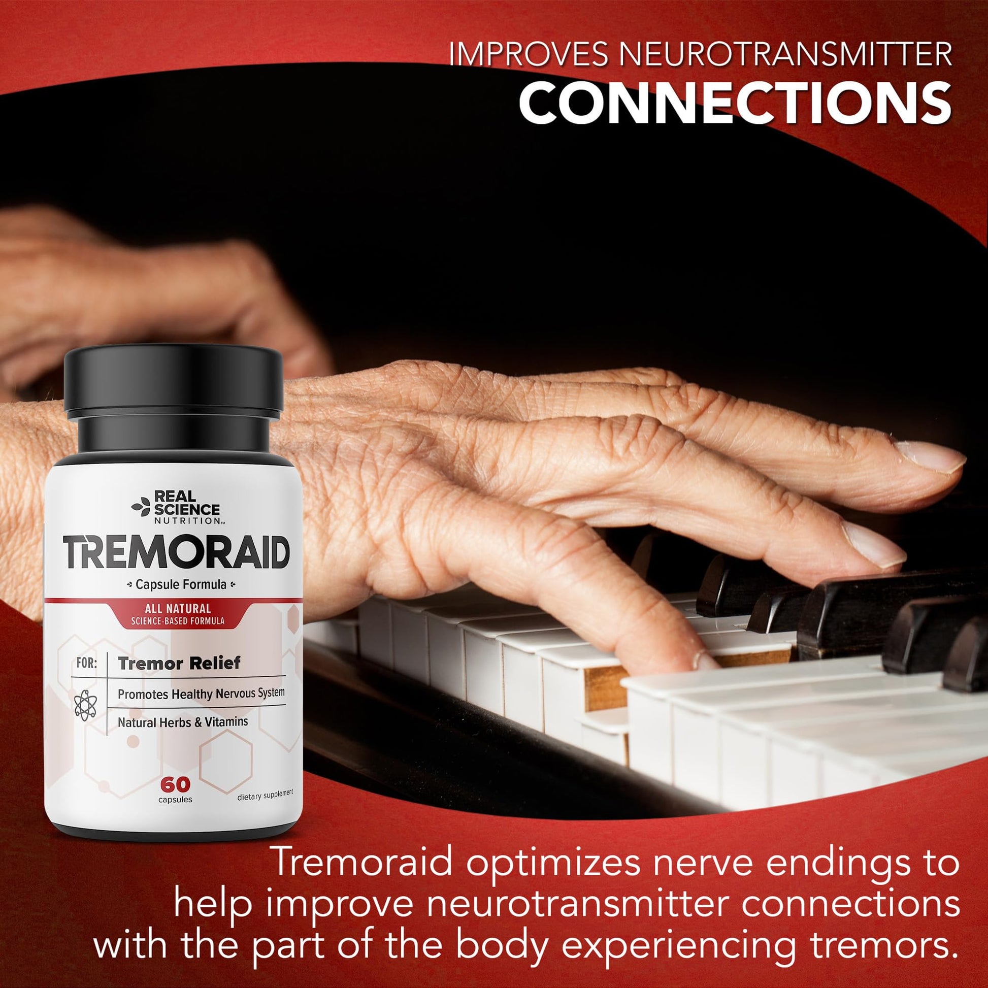 Tremoraid Essential Tremor Relief Supplements (60 Caps)* (3 Bottles) TremoraidAu supplements