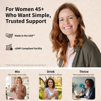 Pureffi Women’s 45+ All-in-One Multivitamin Powder, 33 Ingredients, Menopausal Well-Being Support, Probiotics for Digestive Support PureffiUS supplements