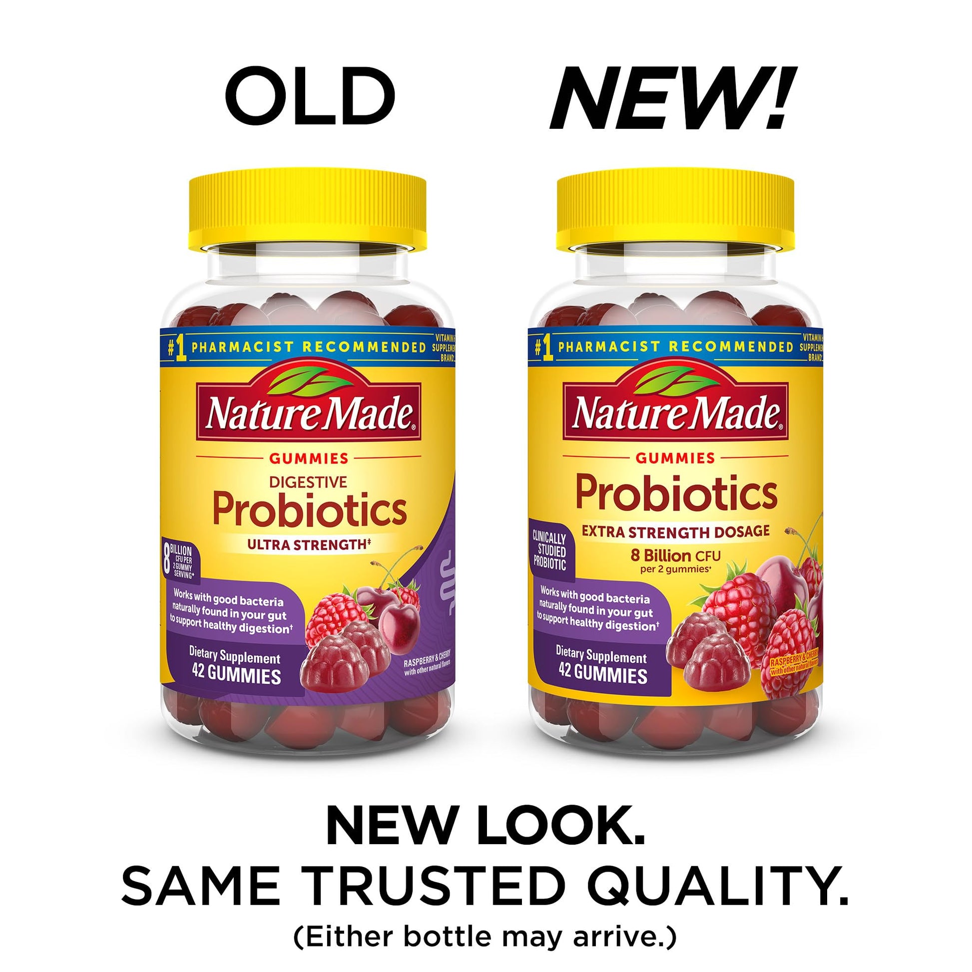 Nature Made Probiotics Extra Strength Dosage, Probiotics for Women and Men 8 Billion CFU per 2 Gummies, 42 Probiotic Gummies, 21 Day Supply Nature MadeAu supplements