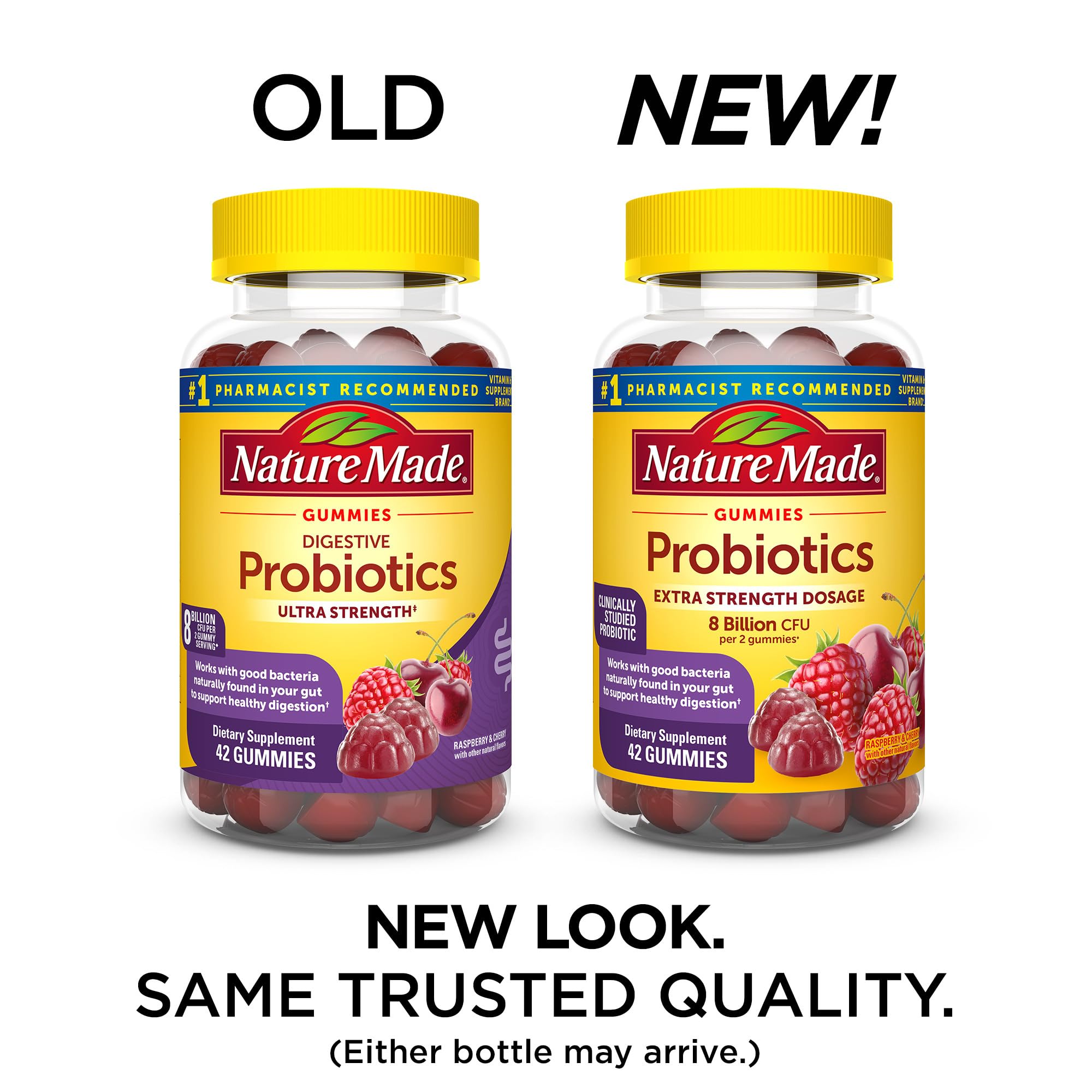 Nature Made Probiotics Extra Strength Dosage, Probiotics for Women and Men 8 Billion CFU per 2 Gummies, 42 Probiotic Gummies, 21 Day Supply Nature MadeAu supplements