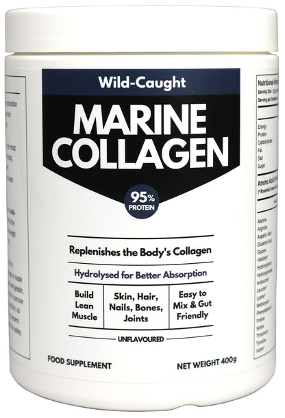 Marine Collagen Peptides (400g) | Hydrolysed from Wild Caught North SEA Cod Miracle GreensUS supplements