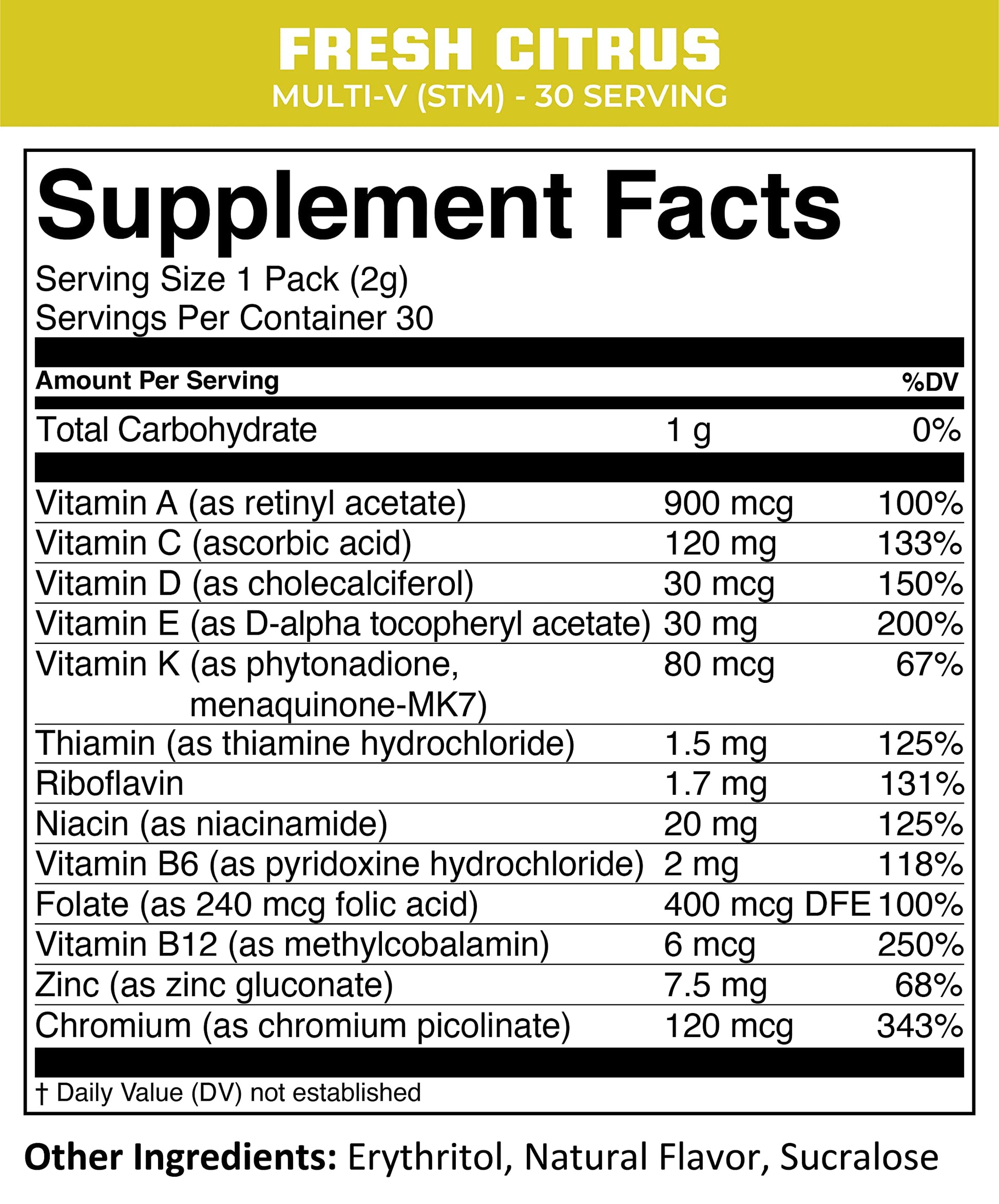 MTN OPS Multi‑V STM On‑the‑Go Daily Multivitamin for Men, Women & Kids – Straight‑to‑Mouth Vitamin C D3 B Zinc Packs – Gluten Free, Natural Flavors, 30 Servings MTN OPSAu supplements