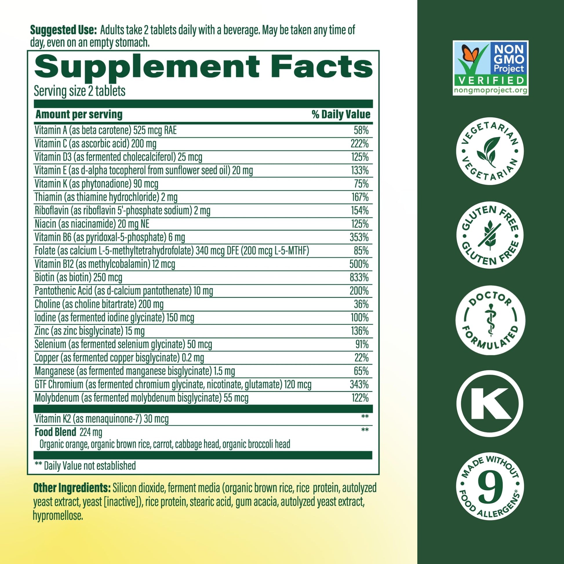 MegaFood Men's 40+ Advanced Multivitamin for Men - Dr-Formulated - Choline, Vitamin B, Vitamin C, Vitamin D, Zinc & Real Food MegaFoodAu supplements