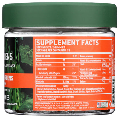8Greens Daily Greens Gummies - Superfood Booster, Energy & Immune Support 8GreensUS supplements