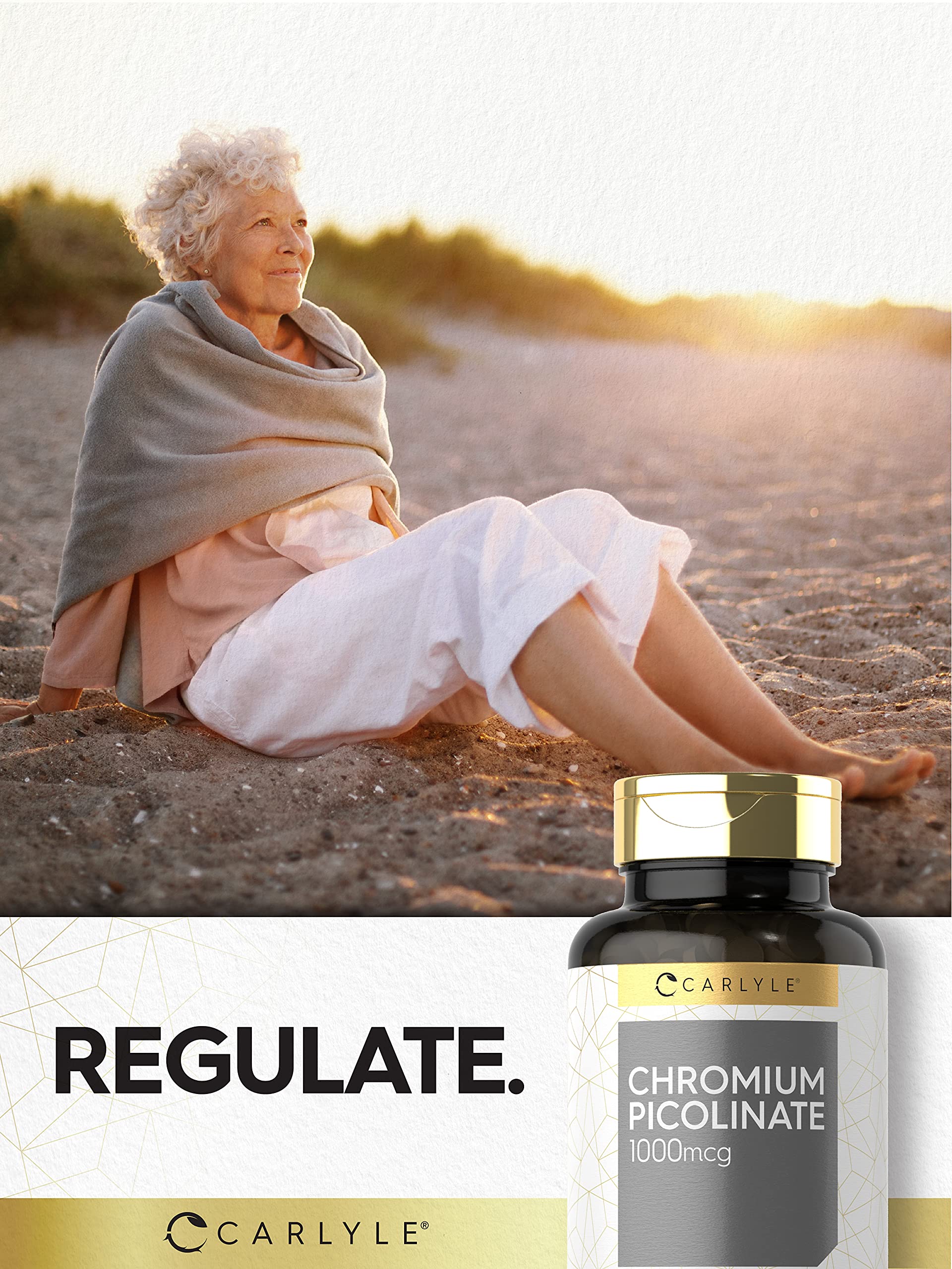 Carlyle Ultra Chromium Picolinate 1000mcg | 360 Tablets | Vegetarian, Non-GMO, Gluten Free