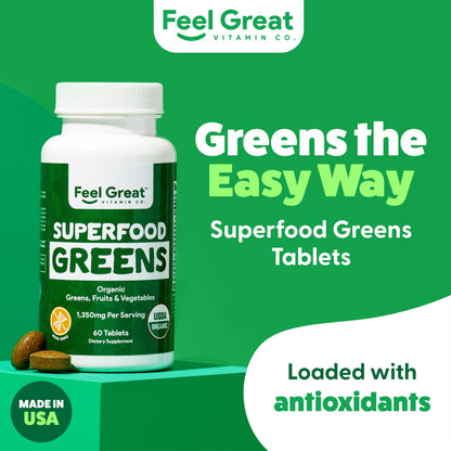 Superfood Greens by Feel Great Vitamin Co. | Organic Greens, Fruits and Veggies The Feel Great Vitamin CompanyUS supplements