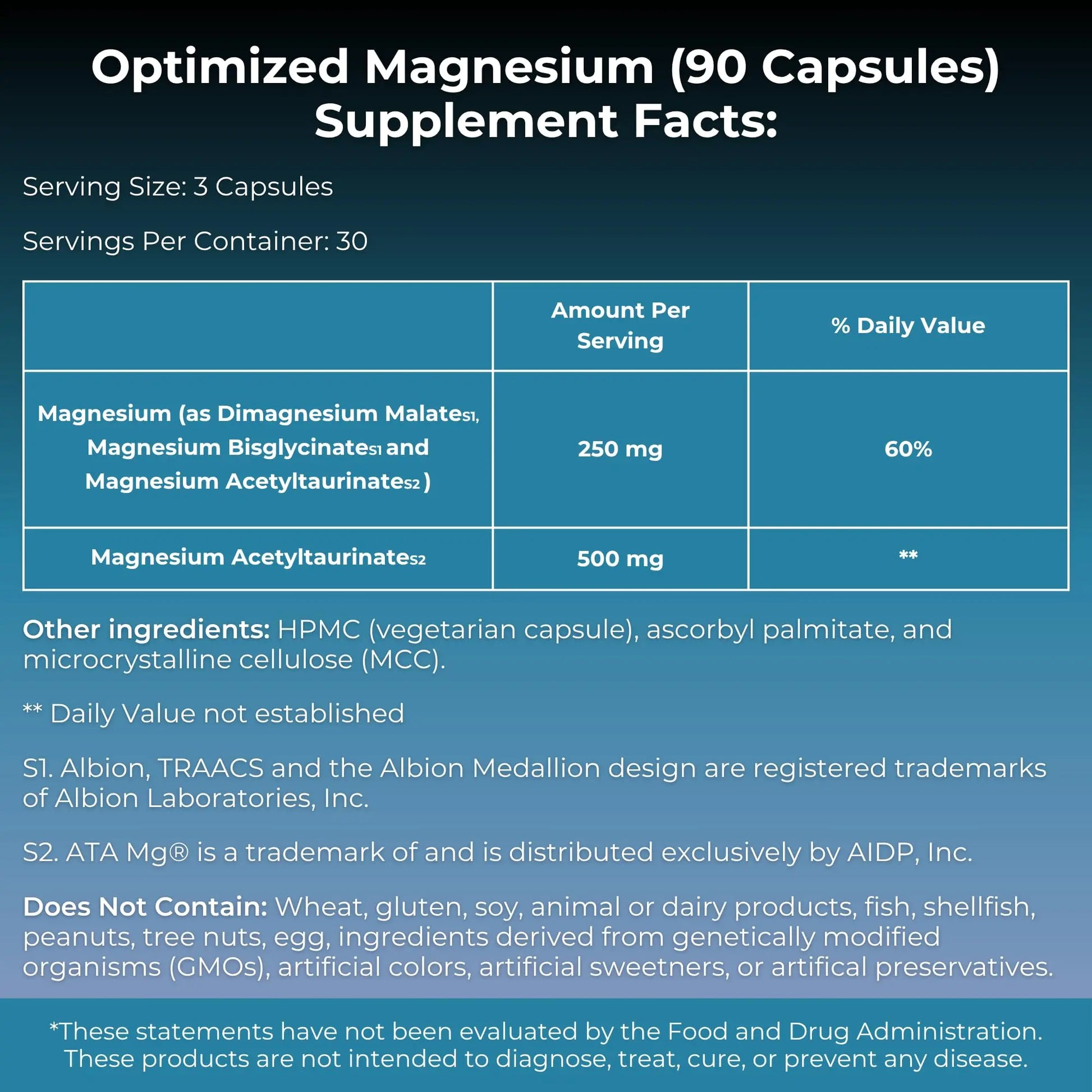 MYOXCIENCE Optimized Magnesium Glycinate + Magnesium Taurate (as ATAmag®) for High Brain Bioavailability to Support Stress Relief and Sleep | 30 Servings MYOXCIENCEnz supplements