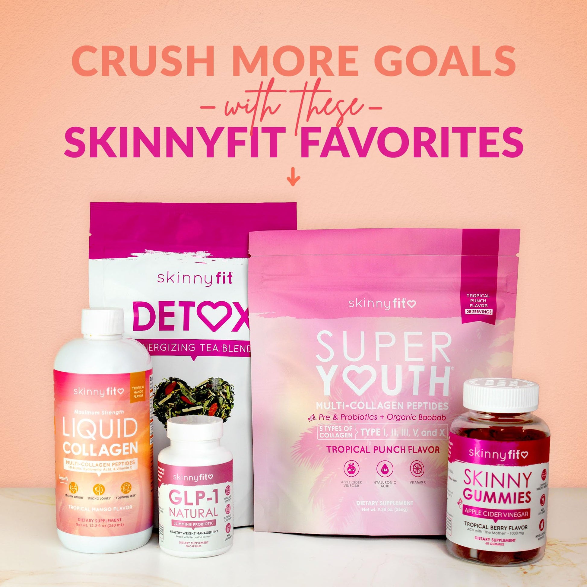 SkinnyFit - Fit IV Slimming Hydration Powder, Tropical Watermelon (Jar, 28 Scoops) - New & Improved Formula - Electrolytes, Vitamin C, Vitamin B3 - Vegan, Gluten Free, Dairy Free - Beauty & Self Care SkinnyFitAu supplements