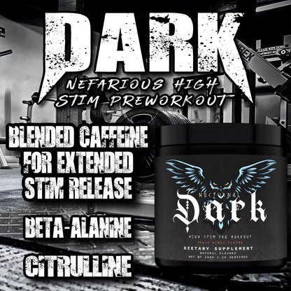 Nocturnal Labz Dark High Stim Pre Workout Powder | Potent Pre-workout Formula for Men NocturnalUS supplements