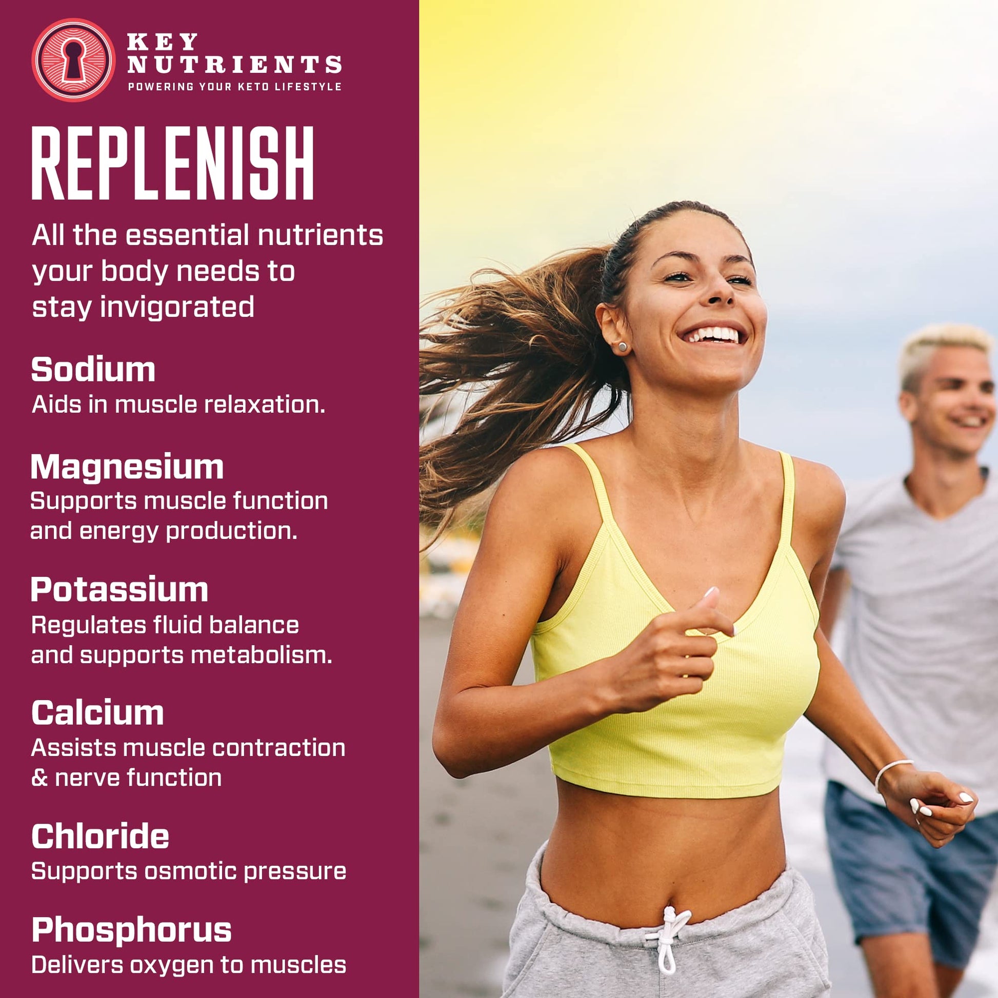KEY NUTRIENTS Multivitamin Electrolytes Powder Packets - Sweet Cherry-Pom 20 Pack KEY NUTRIENTSAu supplements