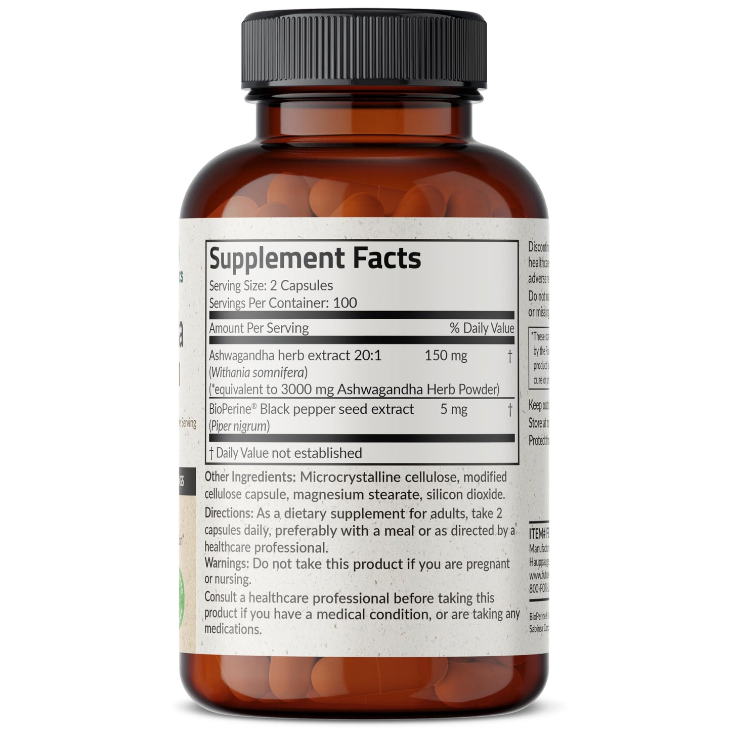 Futurebiotics Ashwagandha Extra Strength Stress & Mood Support with BioPerine FuturebioticsUS supplements