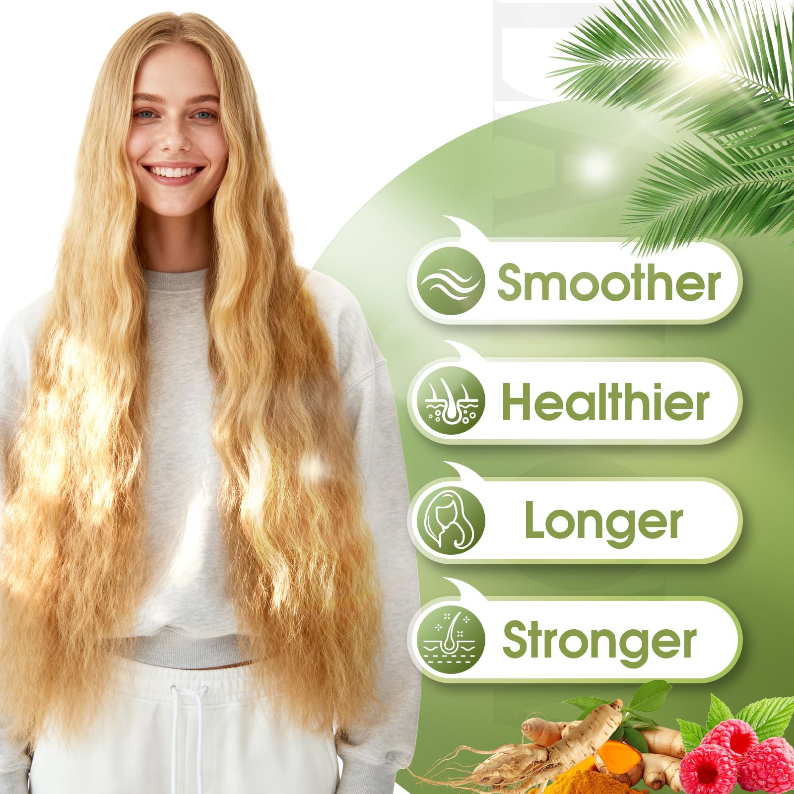 Lazpowfi Hair Growth Supplement, Biotin 10000mcg, 32-in-1 with Vitamin A, B3, C, Magnesium, Calcium, Hair Growth Products, Supports Hair & Nails Natural Growth Vitamins, for Women & Men - 30 Servings LazpowfiAu supplements