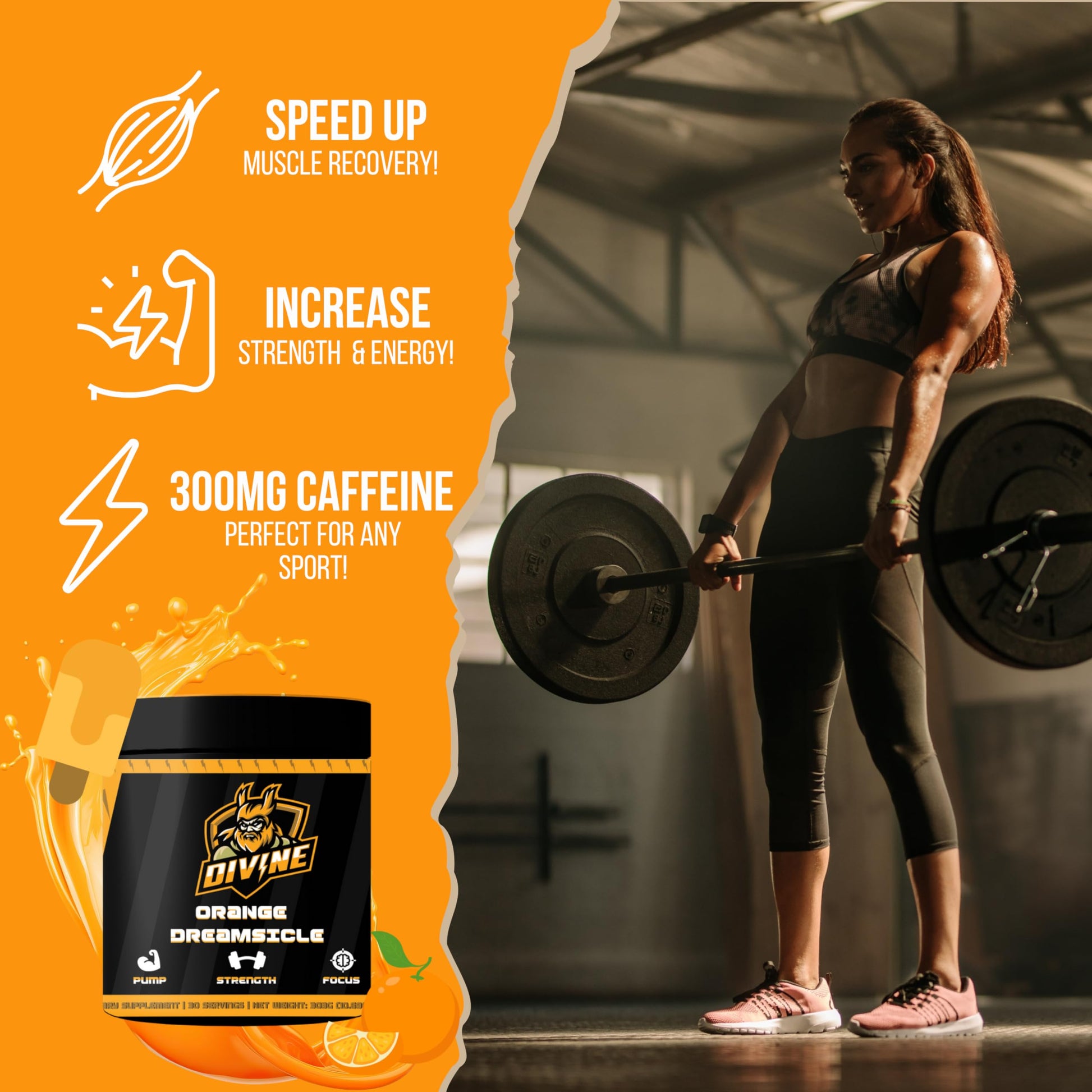 Orange Dreamsicle Pre Workout | The Best Tasting Pre Workout | Intense Increased Endurance Beta BearsAu supplements