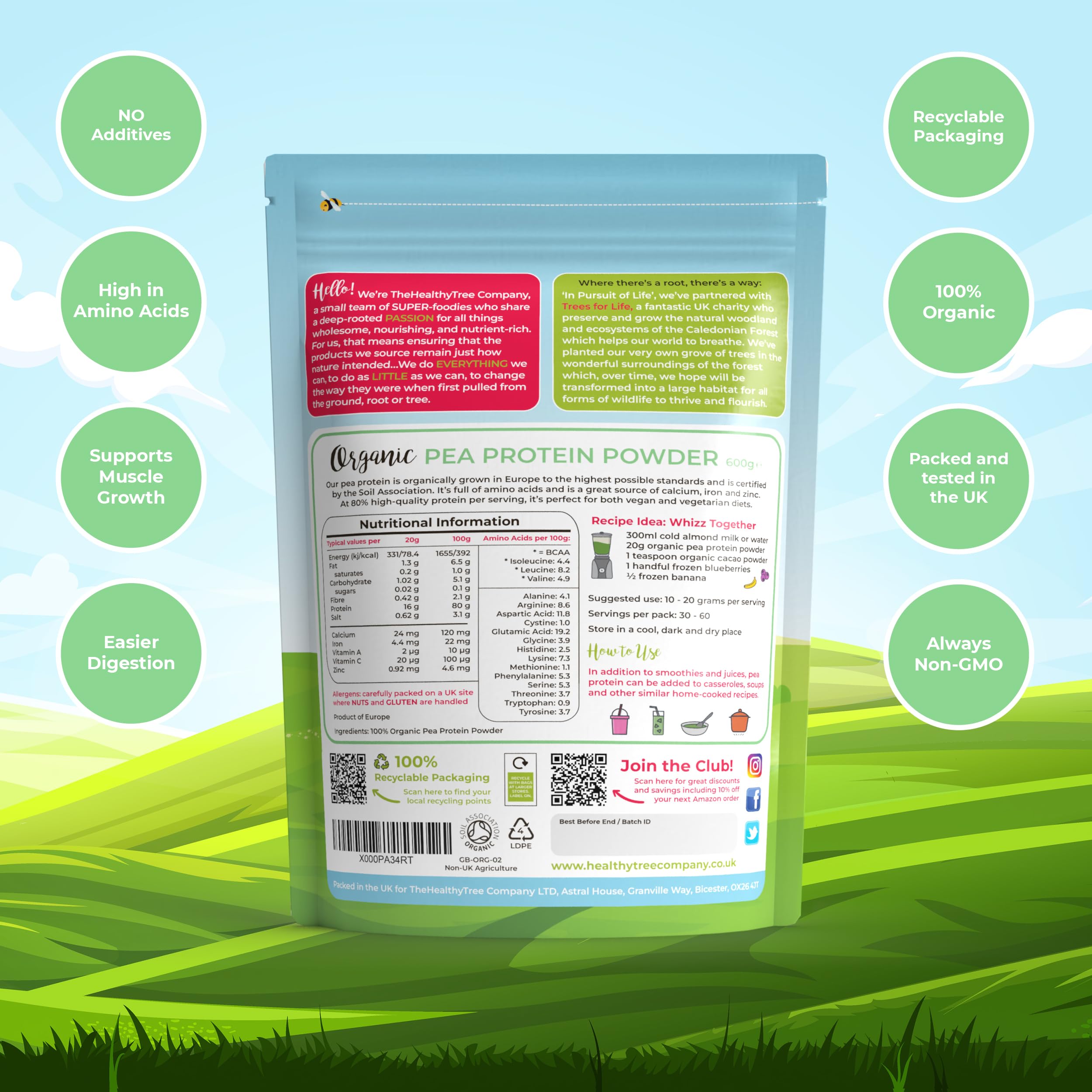Organic Pea Protein Powder - European Vegan Protein Powder by TheHealthyTree Company TheHealthyTree CompanyAu supplements