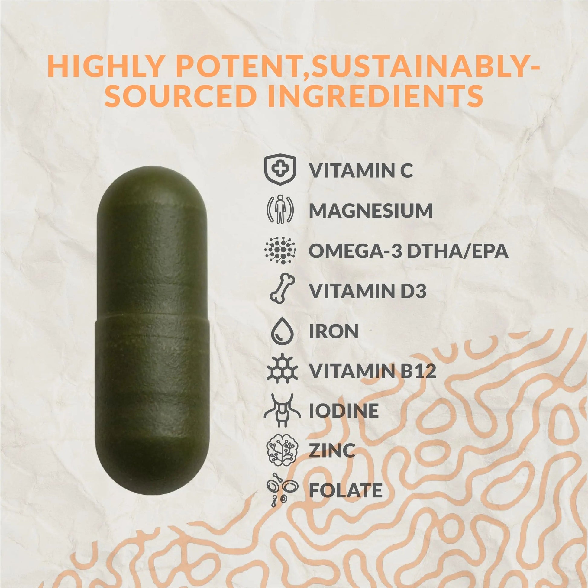 Complete Vegan Multivitamin with Iron, Omega 3, Vitamin D3, Folate, Zinc, Vitamin B12, & More - 100% Sustainable Vegan Vitamins TerraseedAu supplements