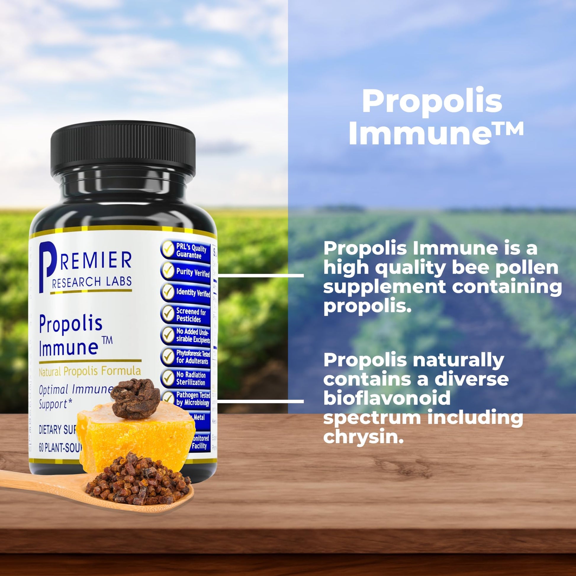 Premier Research Labs Propolis Immune - Bee Propolis Capsules, Bee Pollen Supplement, Propolis Extract Pills for Women & Men, Promotes Immune Health - 60 Vegetarian Capsules Premier Research LabsAu supplements