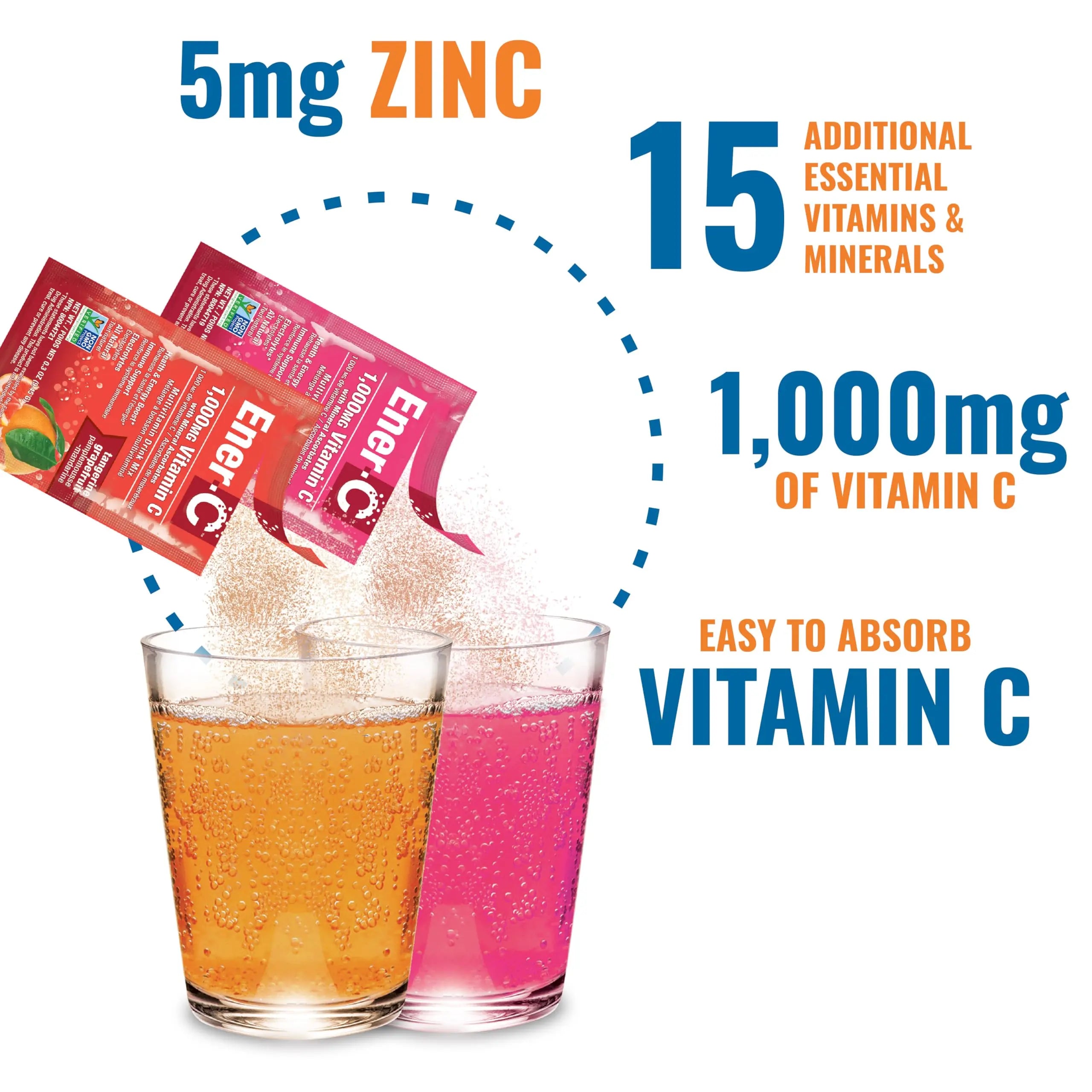 Ener-C Variety Pack Multivitamin Drink Mix Powder Vitamin C 1000mg & Electrolytes with Real Fruit Juice Natural Energy & Immune Support for Women & Men Ener-CAu supplements