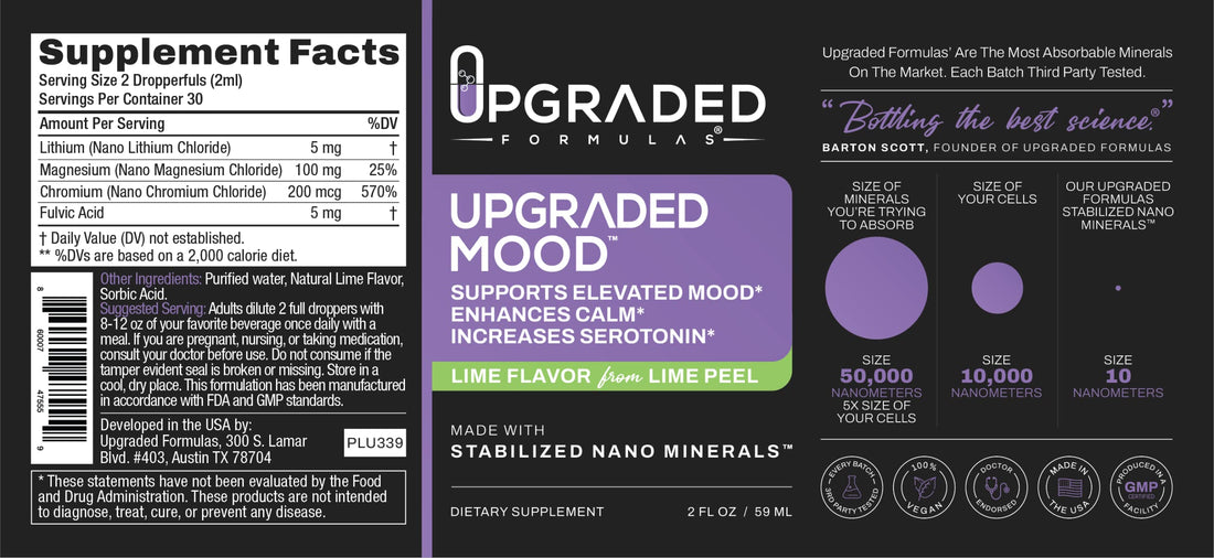 Upgraded Formulas Mood Support Supplement - Feel Calm and Uplifted All Throughout The Day, 2 fl oz Upgraded FormulasAu supplements