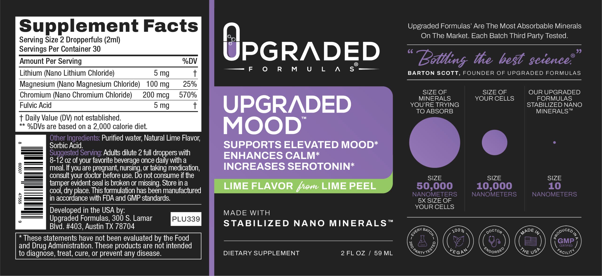Upgraded Formulas Mood Support Supplement - Feel Calm and Uplifted All Throughout The Day, 2 fl oz Upgraded FormulasAu supplements
