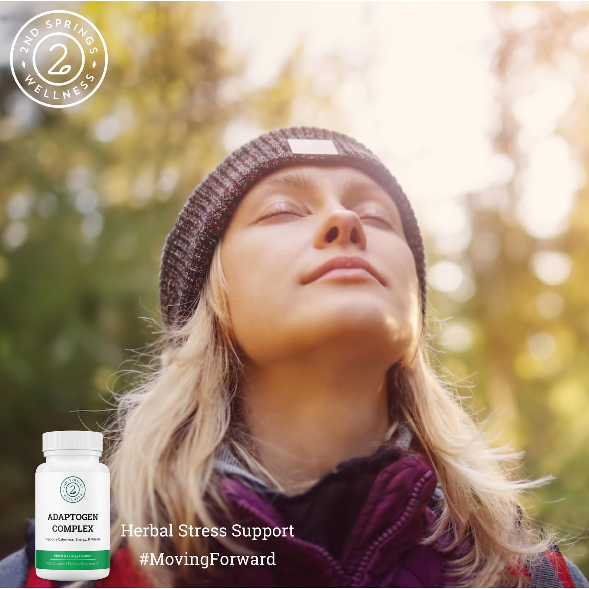 2nd Springs Adaptogen Complex Calmness, Energy and Vitality Booster - Ashwagandha, Schisandra, Astragalus, Ginseng, Rhodiola, and More - Adrenal Support Supplements - 60 Ct 2nd SpringsAu supplements