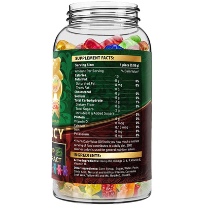 Wellution Hemp Gummies 1,500,000 XXL High Potency - Fruity Gummy Bear with Hemp Oil WellutionUS supplements