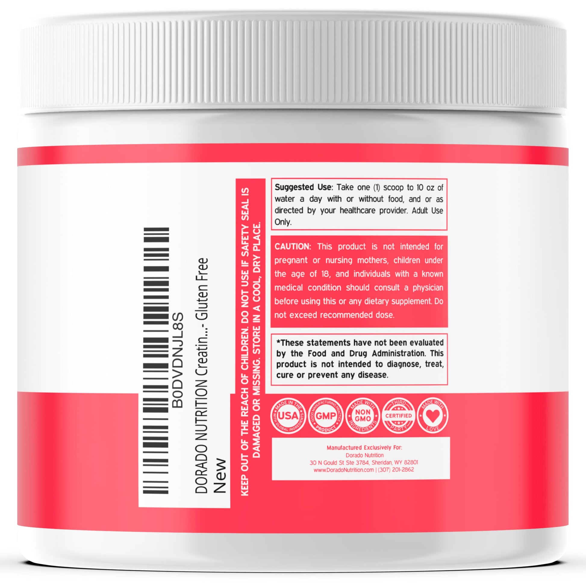 Creatine for Women | Creatine Monohydrate Powder 5G + 5000mg Collagen + 1000mg BCAA 2:1:1 Powder (30 Serving) Support Glutes, Lean Muscles, Recovery, Energy & Stamina Non-GMO, Gluten Free - USA Made DORADO NUTRITIONAu supplements