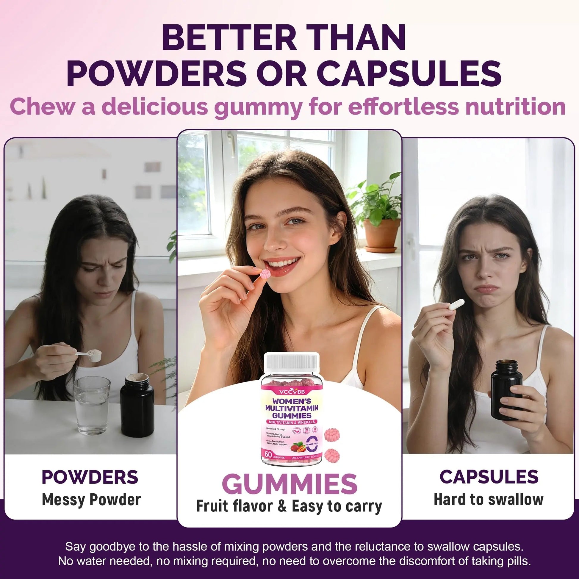 VCCVBB All-in-One Women's Multivitamin Gummies with Complete Vitamin & Mineral Complex, Herbal Blends for Energy, Overall Health VCCVBBAu supplements