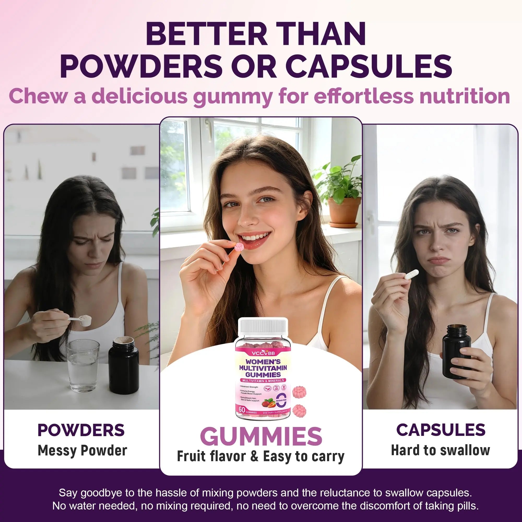 VCCVBB All-in-One Women's Multivitamin Gummies with Complete Vitamin & Mineral Complex, Herbal Blends for Energy, Overall Health VCCVBBAu supplements