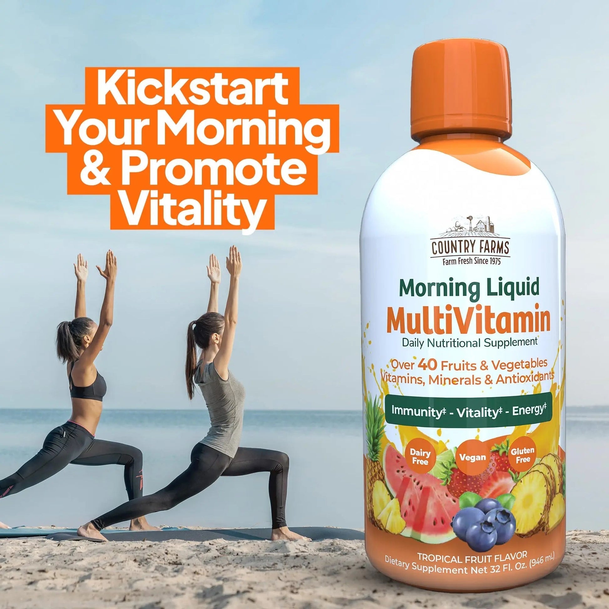 Country Farms Liquid Multivitamin, Vitamins and Minerals for Immune Support and Energy, Herbal Blend, Vegan Country FarmsAu supplements