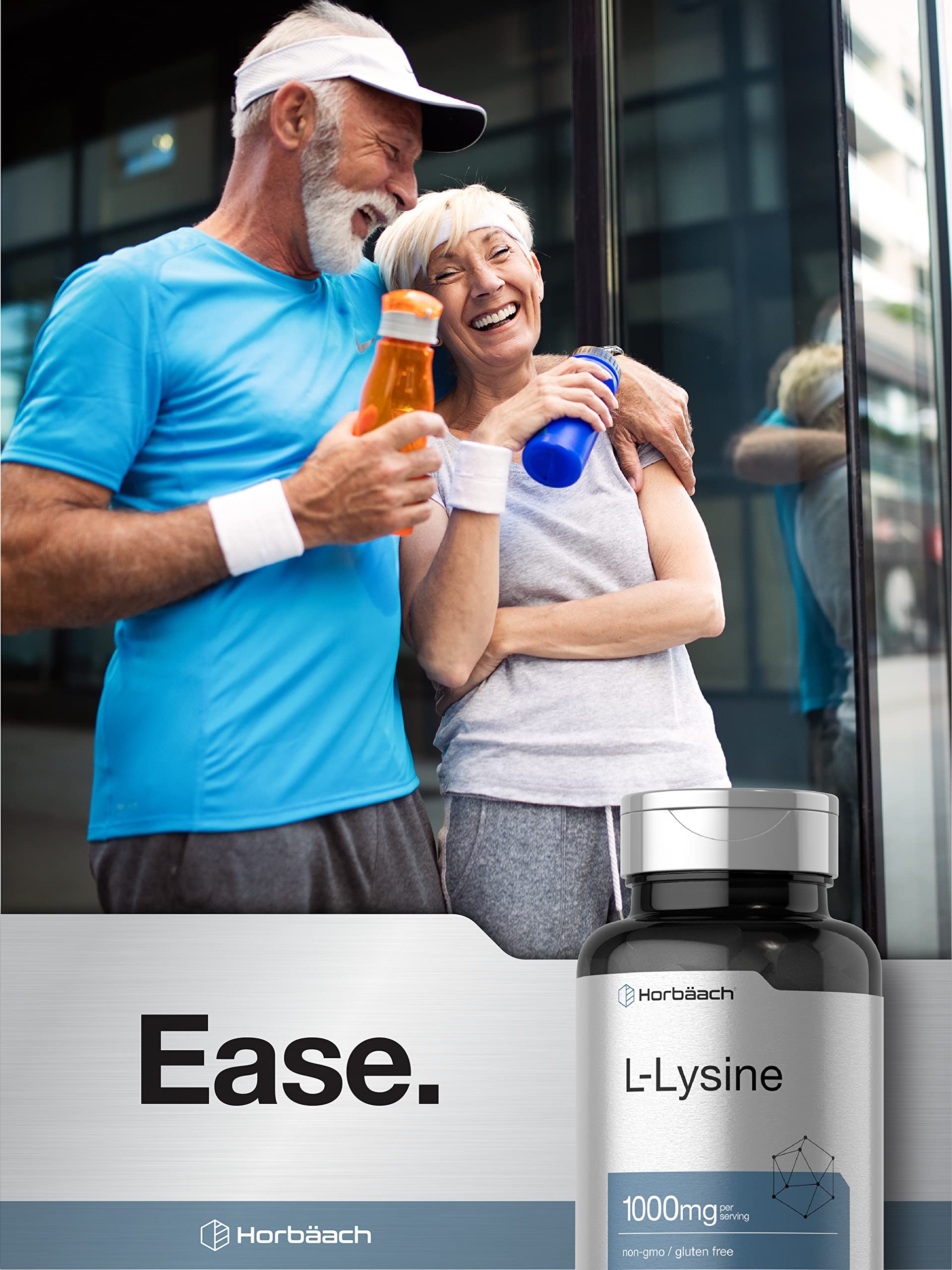 L-Lysine 1000mg | 100 Coated Caplets | Free Form Dietary Supplement | Vegetarian HorbäachAu supplements