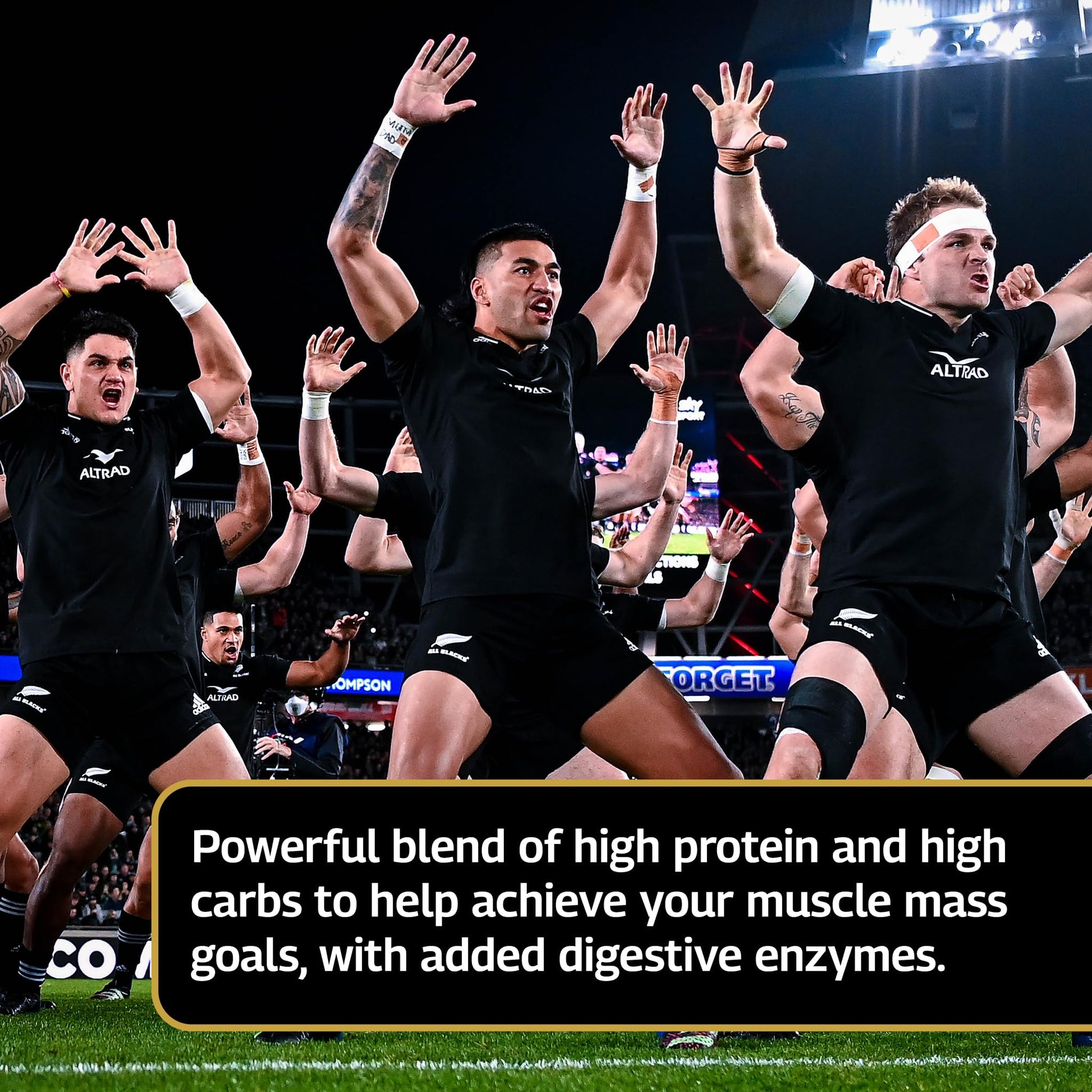 Healthspan Elite All Blacks Mass Gain Protein Blend (1500g) | Chocolate | 28g of Protein Healthspan EliteAu supplements