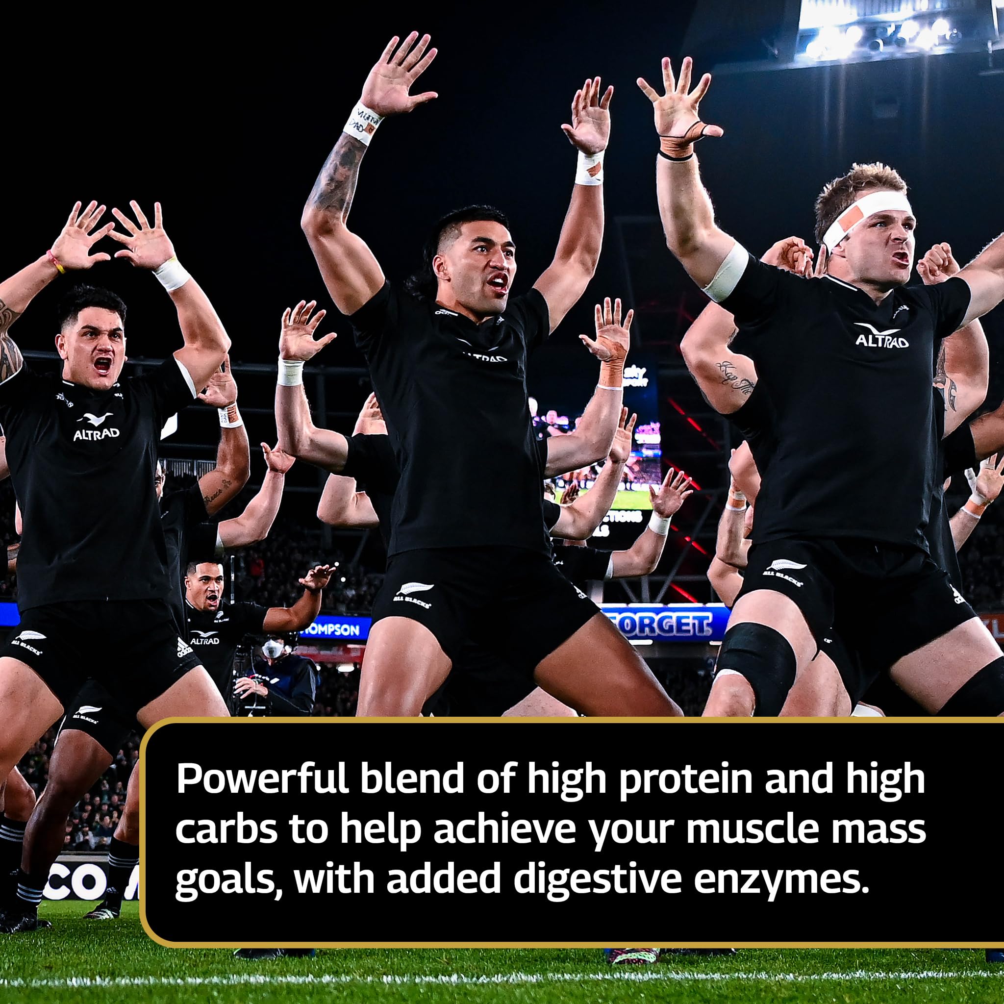 Healthspan Elite All Blacks Mass Gain Protein Blend (1500g) | Chocolate | 28g of Protein Healthspan EliteAu supplements