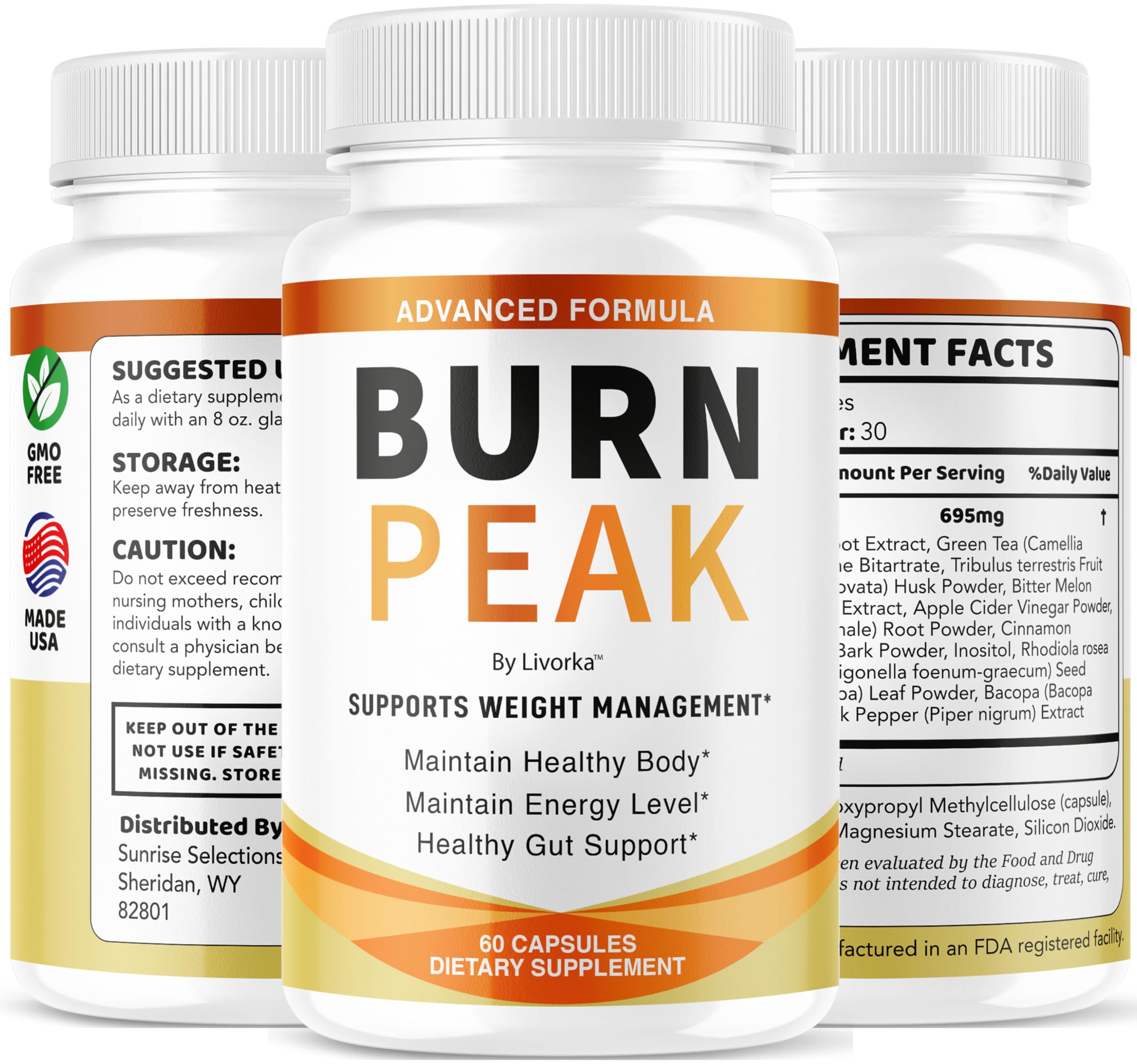 (2 Pack) Burn Peak Capsules - Official BurnPeak Weight Pills Advanced Premium Support, All Natural Burn Peak Pink Salt Trick Supplement for Overall Health & Wellness Reviews, 120 Capsules for 2 Months pharmageticsAu supplements