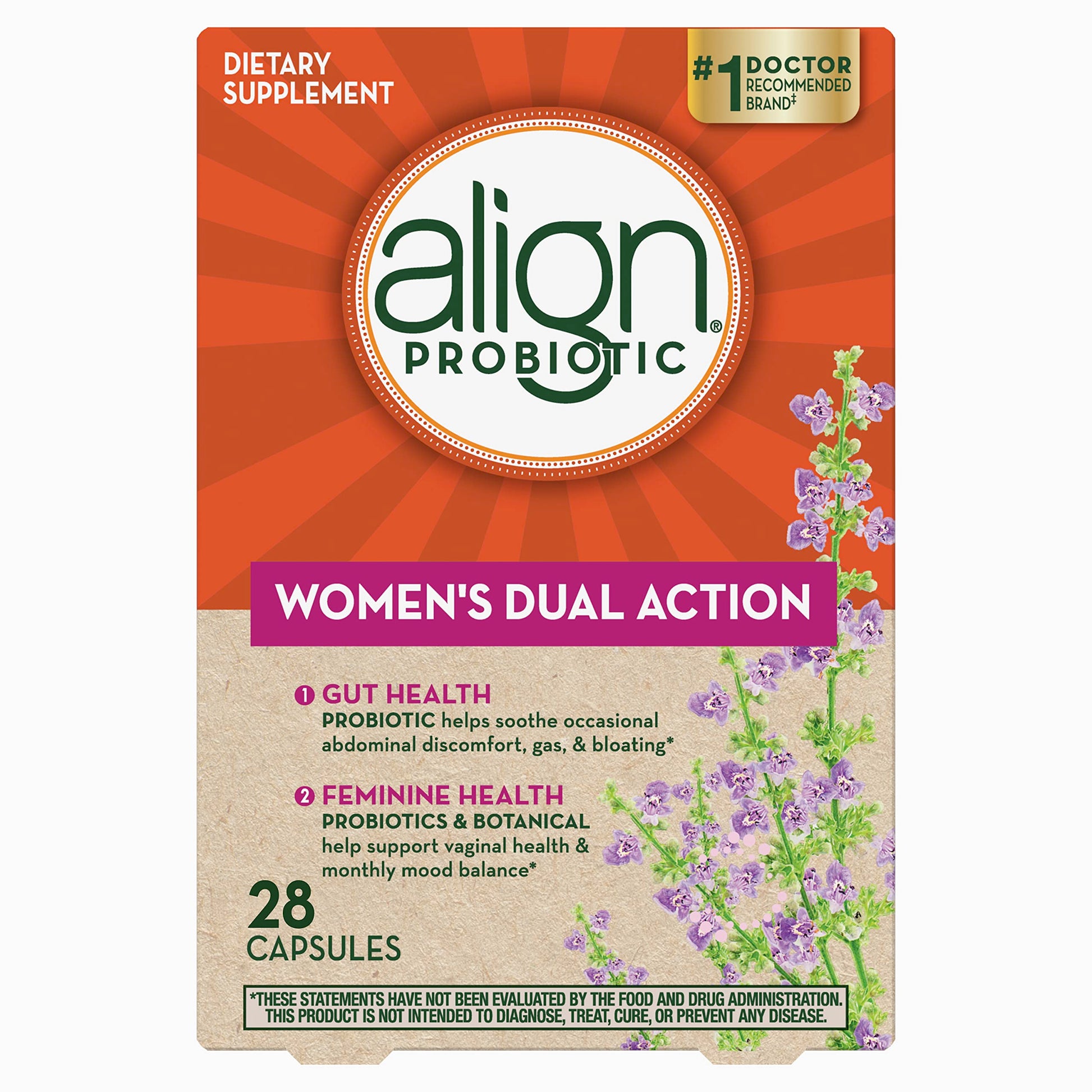 Align Probiotic, Women's Dual Action, Probiotics for Women, Multi-Strain Probiotic with Chaste Tree AlignAu supplements