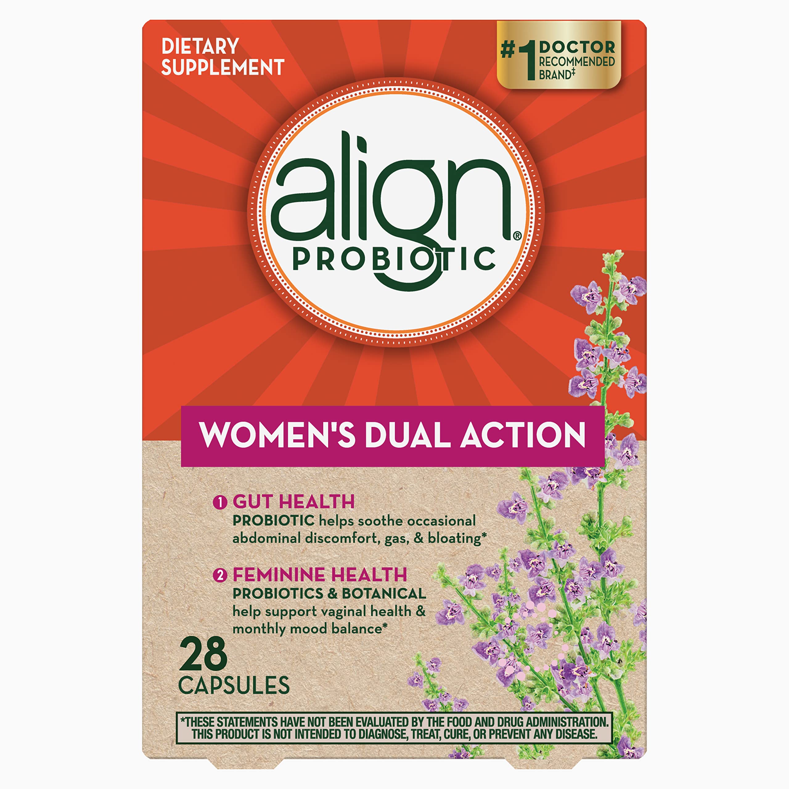 Align Probiotic, Women's Dual Action, Probiotics for Women, Multi-Strain Probiotic with Chaste Tree AlignAu supplements