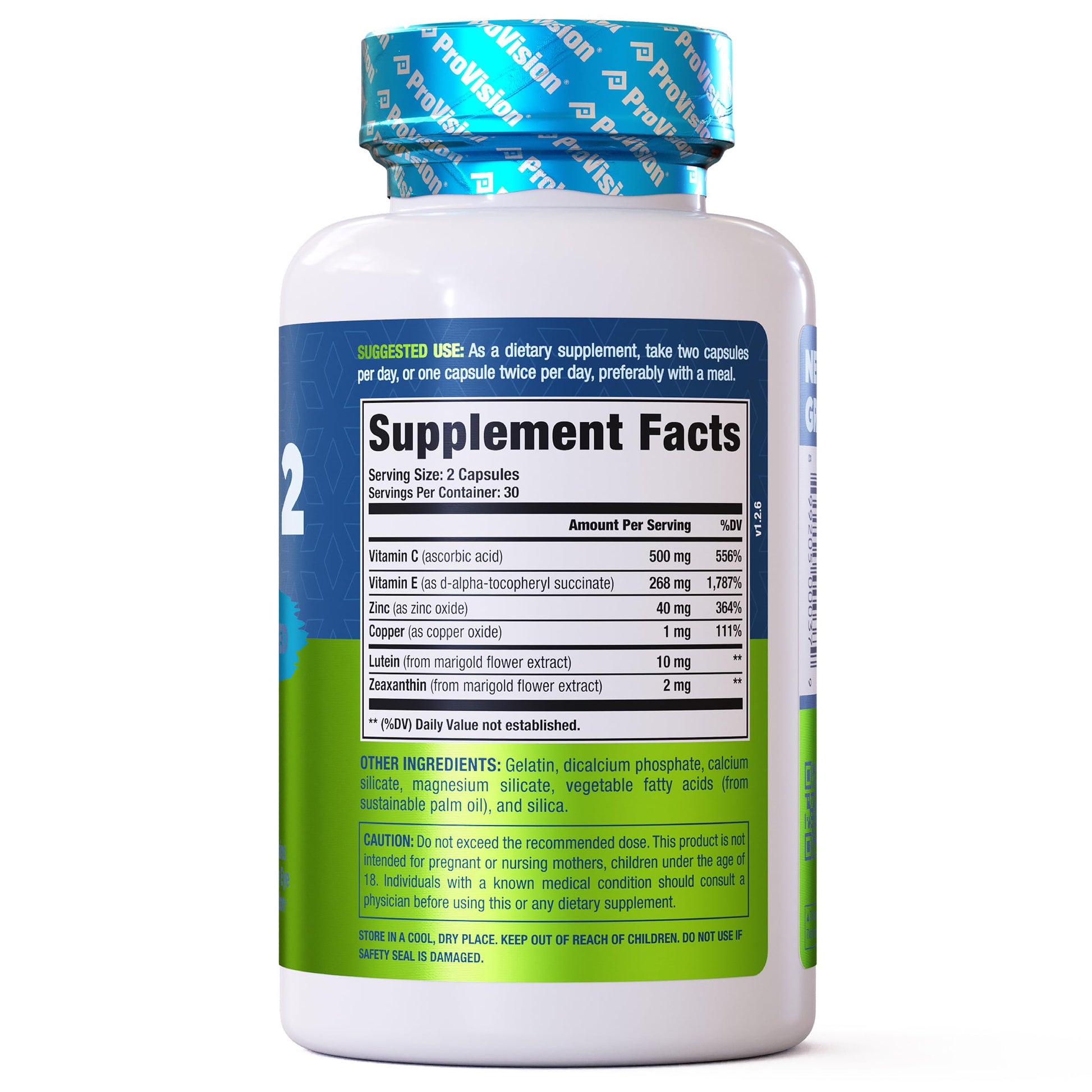 Provision AREDS 2 Eye Vitamins - Enhance Vision Supplements - Lutein Zeaxanthin Vision Complex - 60 Eye Supplement Capsules ProVisionAu supplements