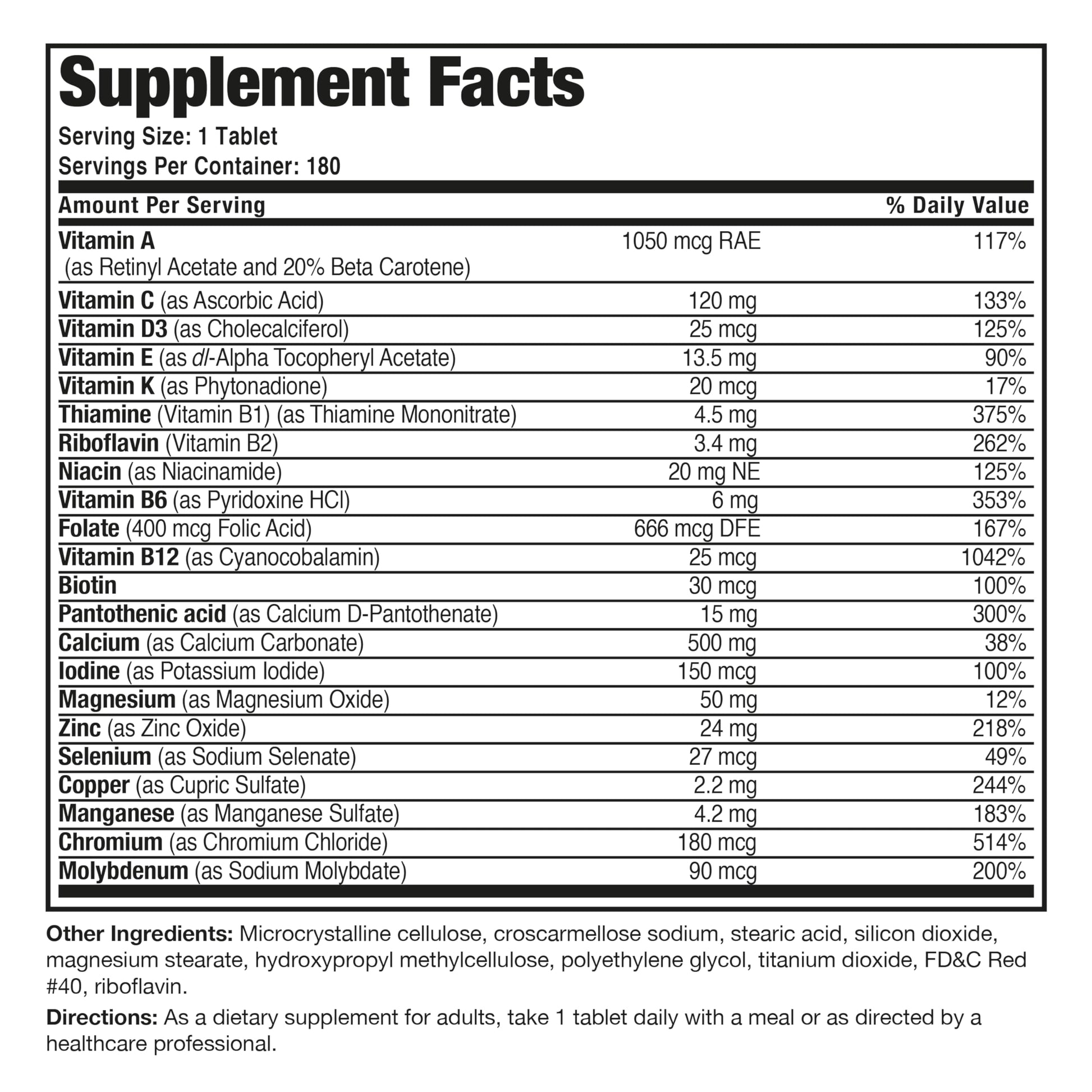 Bronson ONE Daily Women’s 50+ Complete Multivitamin Multimineral, 180 Tablets BronsonAu supplements