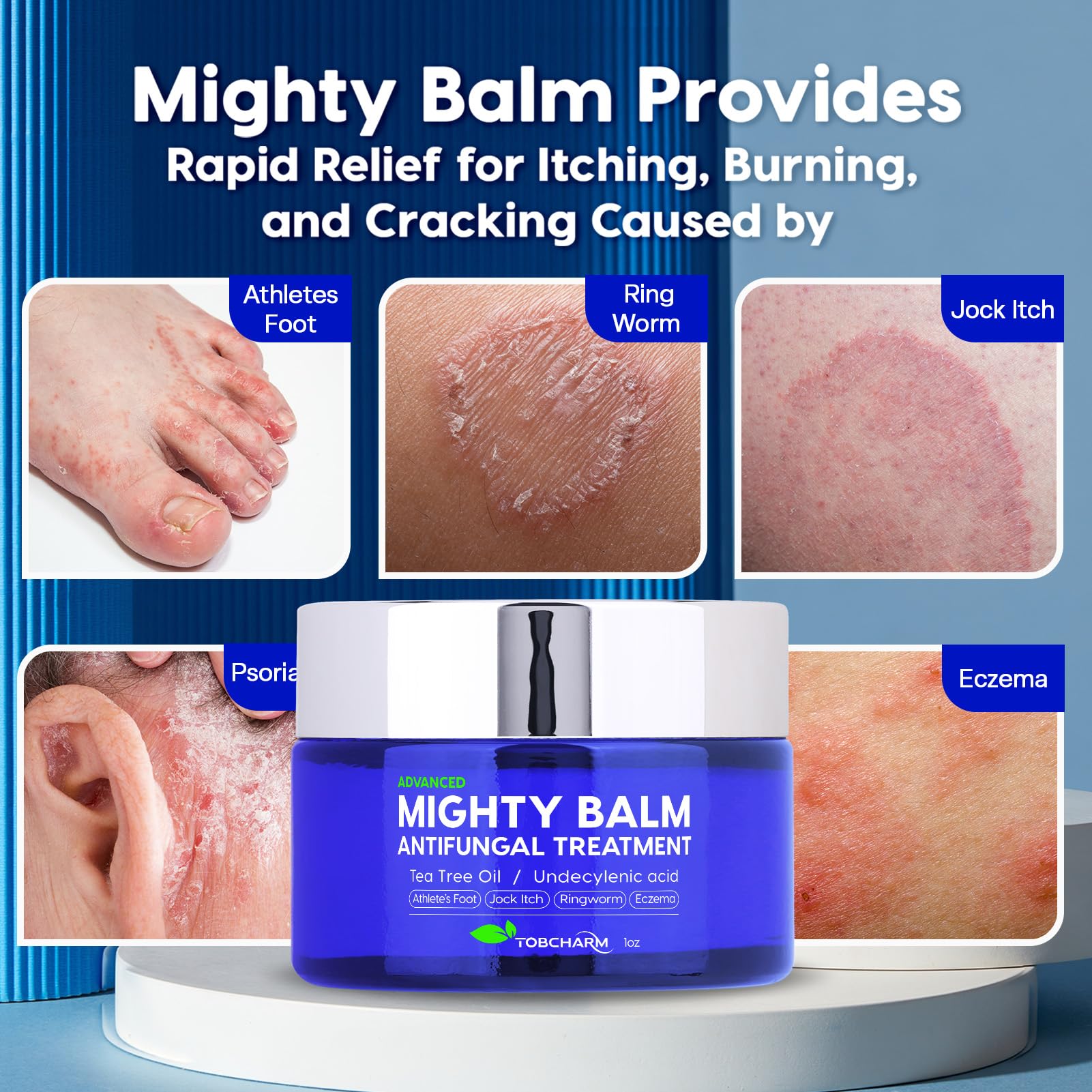 Tobcharm Antifungal Cream, Antifungal Cream for Skin, Ringworm Treatment for Humans TobcharmUS supplements