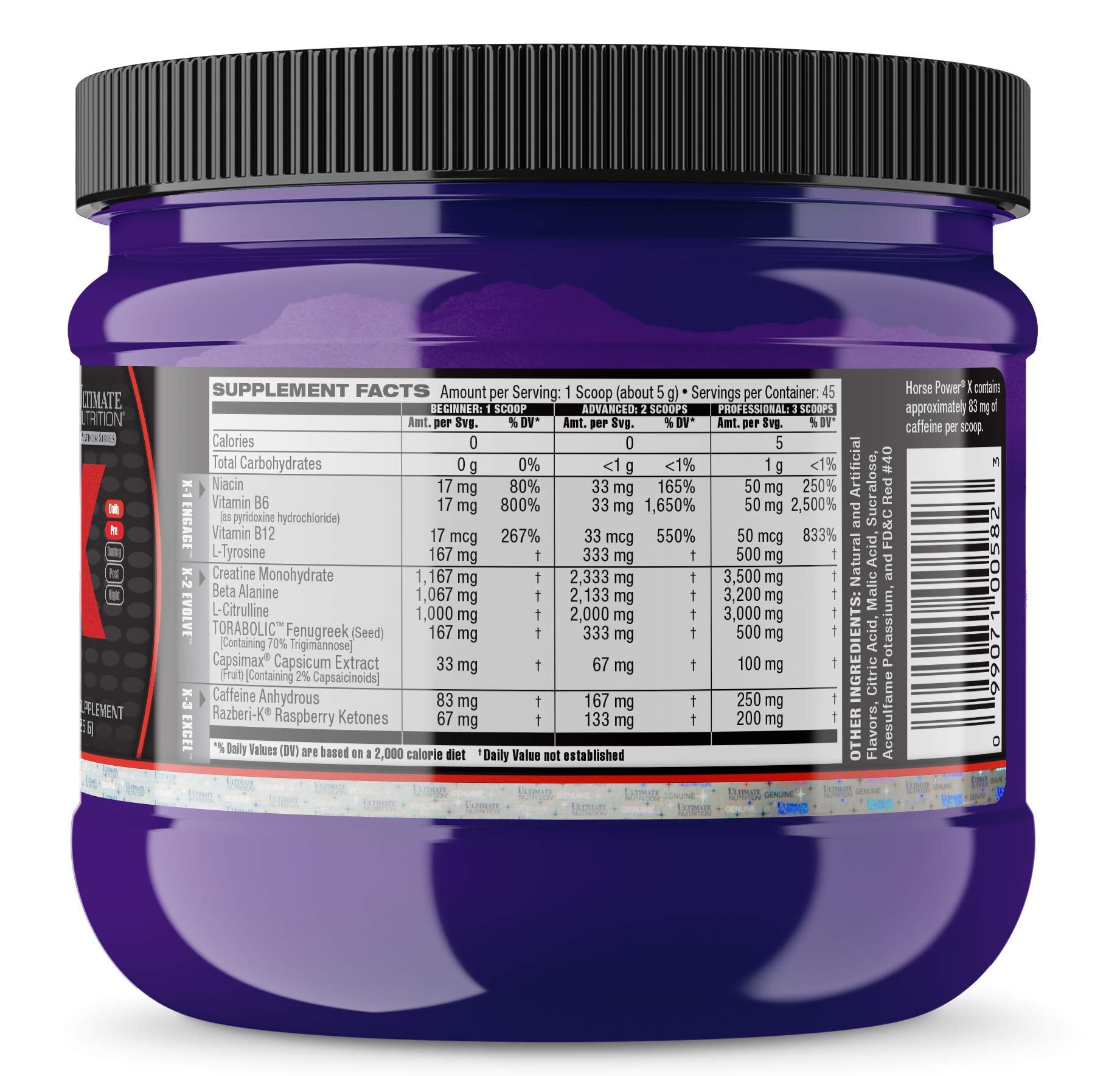 Ultimate Nutrition Horse Power X, Concentrated Pre Workout Supplement, Creatine Ultimate NutritionAu supplements