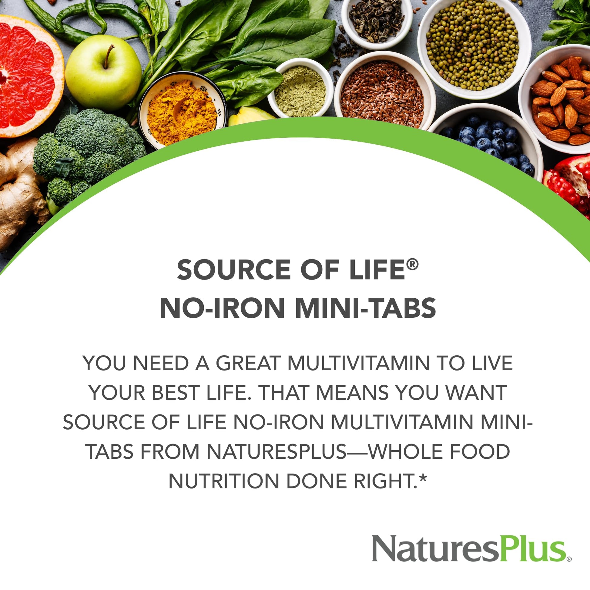 NaturesPlus Source of Life Mini-Tabs No Iron - 90 Vegetarian Mini Tablets - Easy to Swallow Natural Whole Food Multivitamin & Mineral Supplement for Health & Energy - 15 Servings NaturesPlusAu supplements