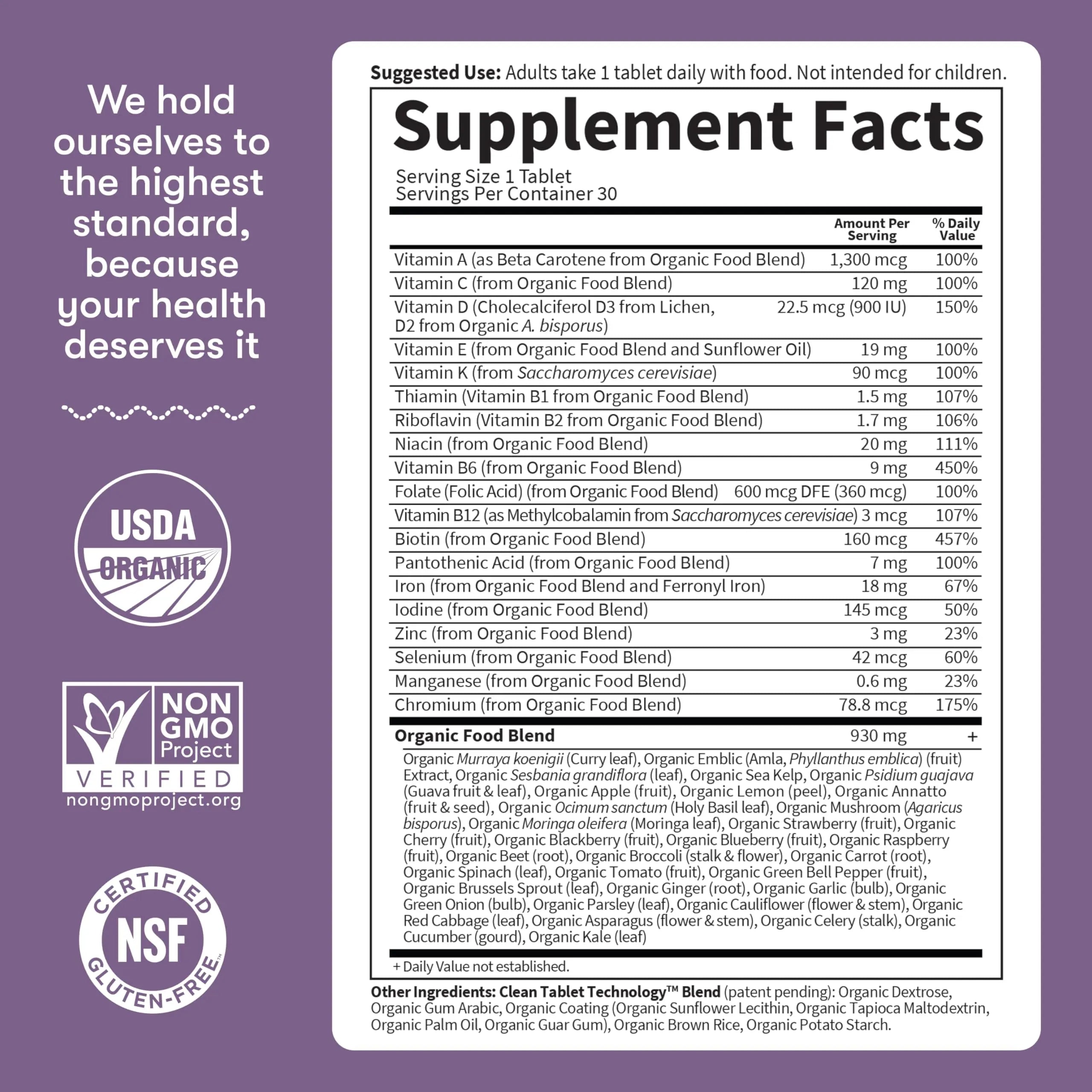 Garden of Life Organics Prenatal Vitamin: Folate for Energy & Healthy Fetal Development, Non-constipating Iron, Vitamin C, B6, B12, D3 – Organic, Non-GMO, Gluten-Free, Vegan, 30 Day Supply Garden of Lifenz supplements