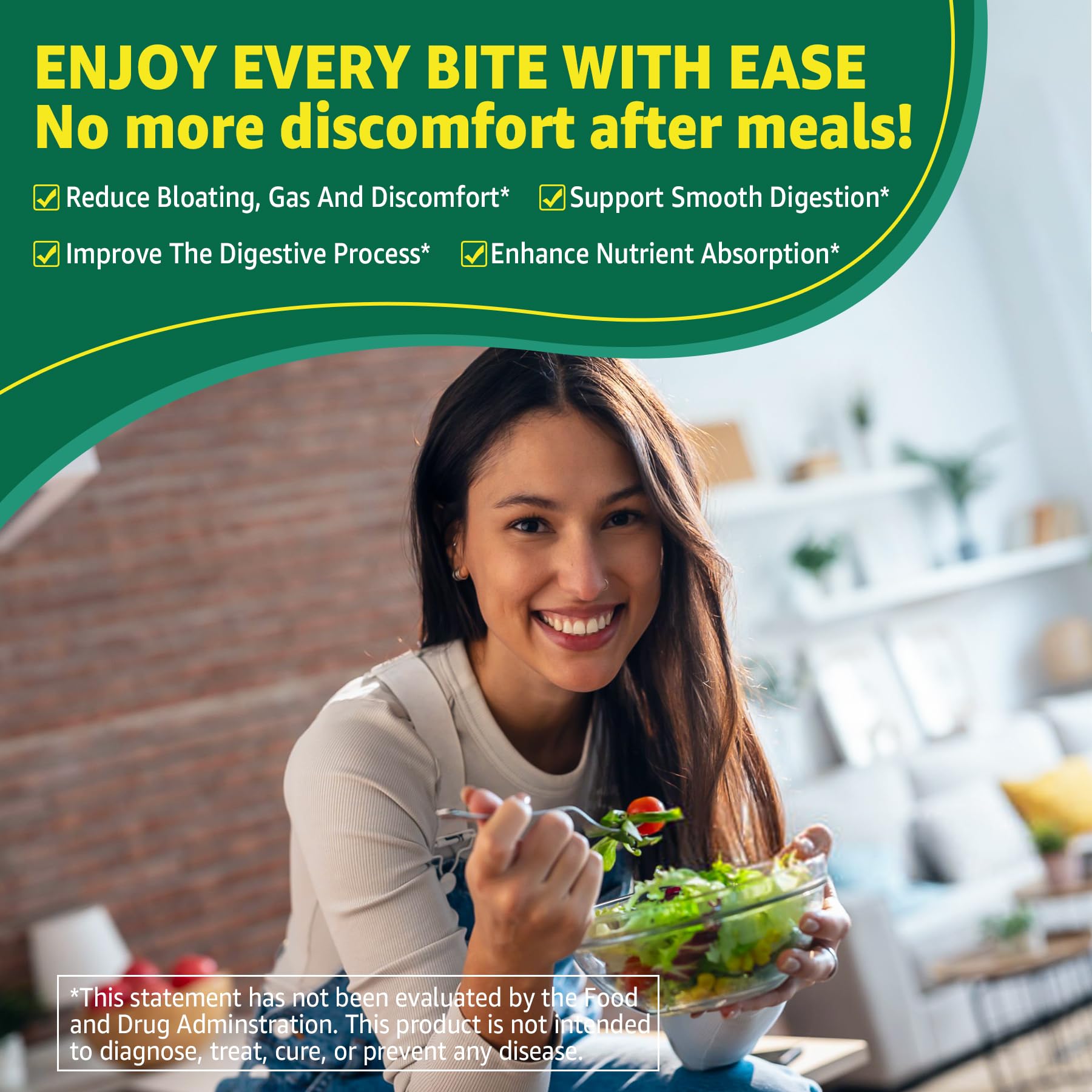 Digestive Enzymes Gummies for Women & Men, Multi-Enzymes with 90Billion CFU Probiotics and Prebiotics & Postbiotic, Vegetable & Fruit Fiber Blend, Super Enzymes for Digestive & Gut Health,Immune,60Cts EnvyCureAu supplements