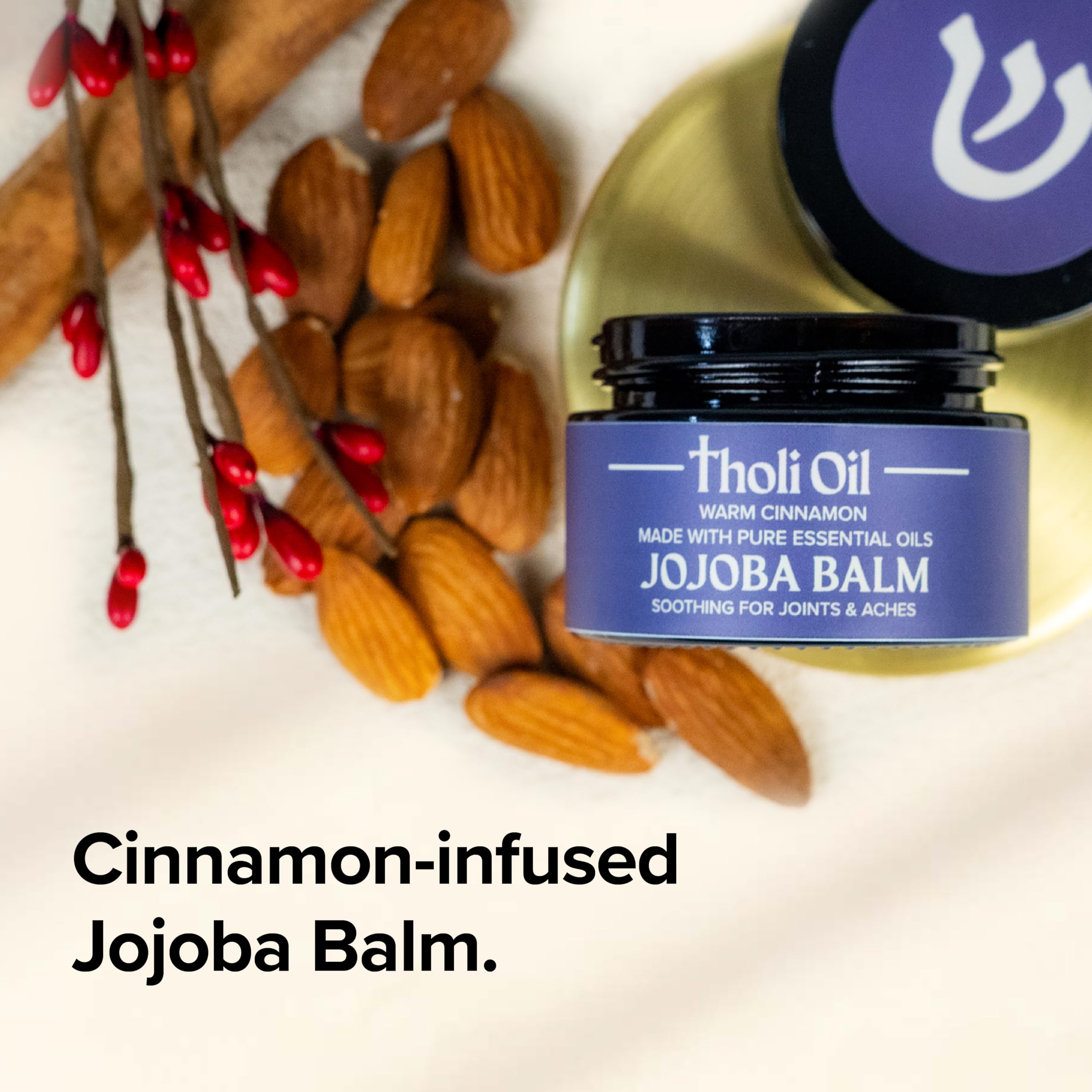 tHOli Plantar Fasciitis Relief Balm – Jojoba Cream with Cinnamon, Cassia, Spikenard & Hyssop – Soothes Heels, Supports Joints & Skin Repair (1oz) Tholi OilAu supplements